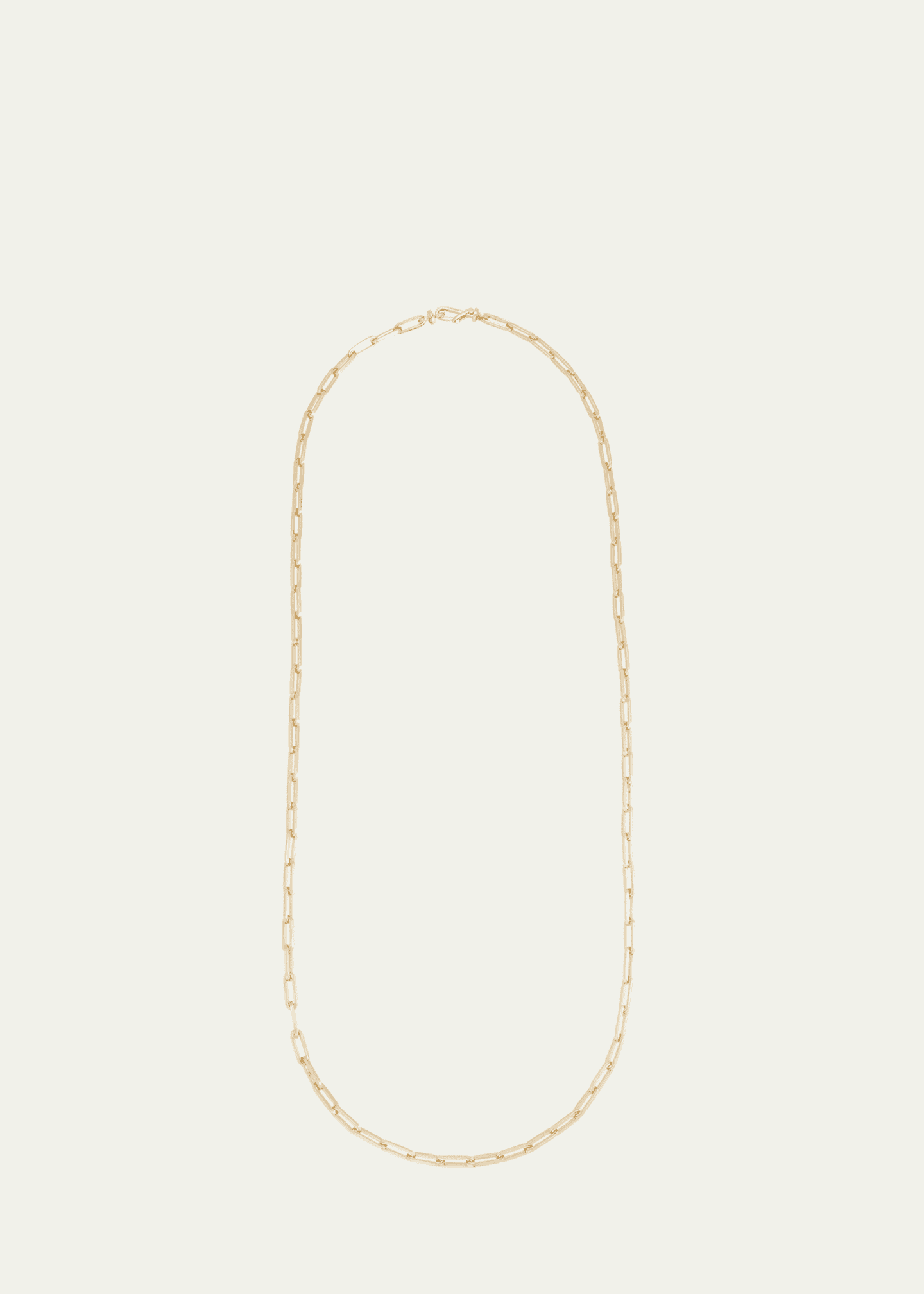 Mellerio 18K Yellow Gold Medium Rectangular Link Chain Long Necklace Image 1 of 6