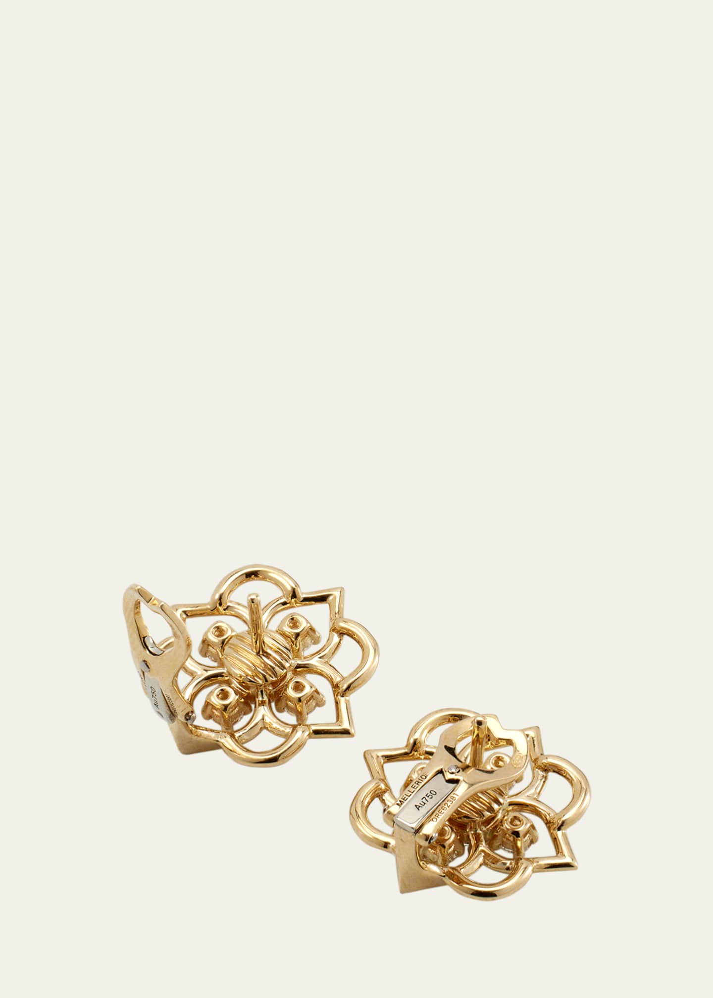 Mellerio 18K Yellow Gold Giardino Diamond Earrings Image 4 of 4