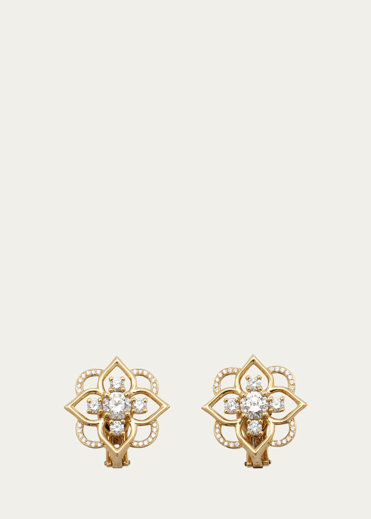 Mellerio 18K Yellow Gold Giardino Diamond Earrings Image 1 of 4