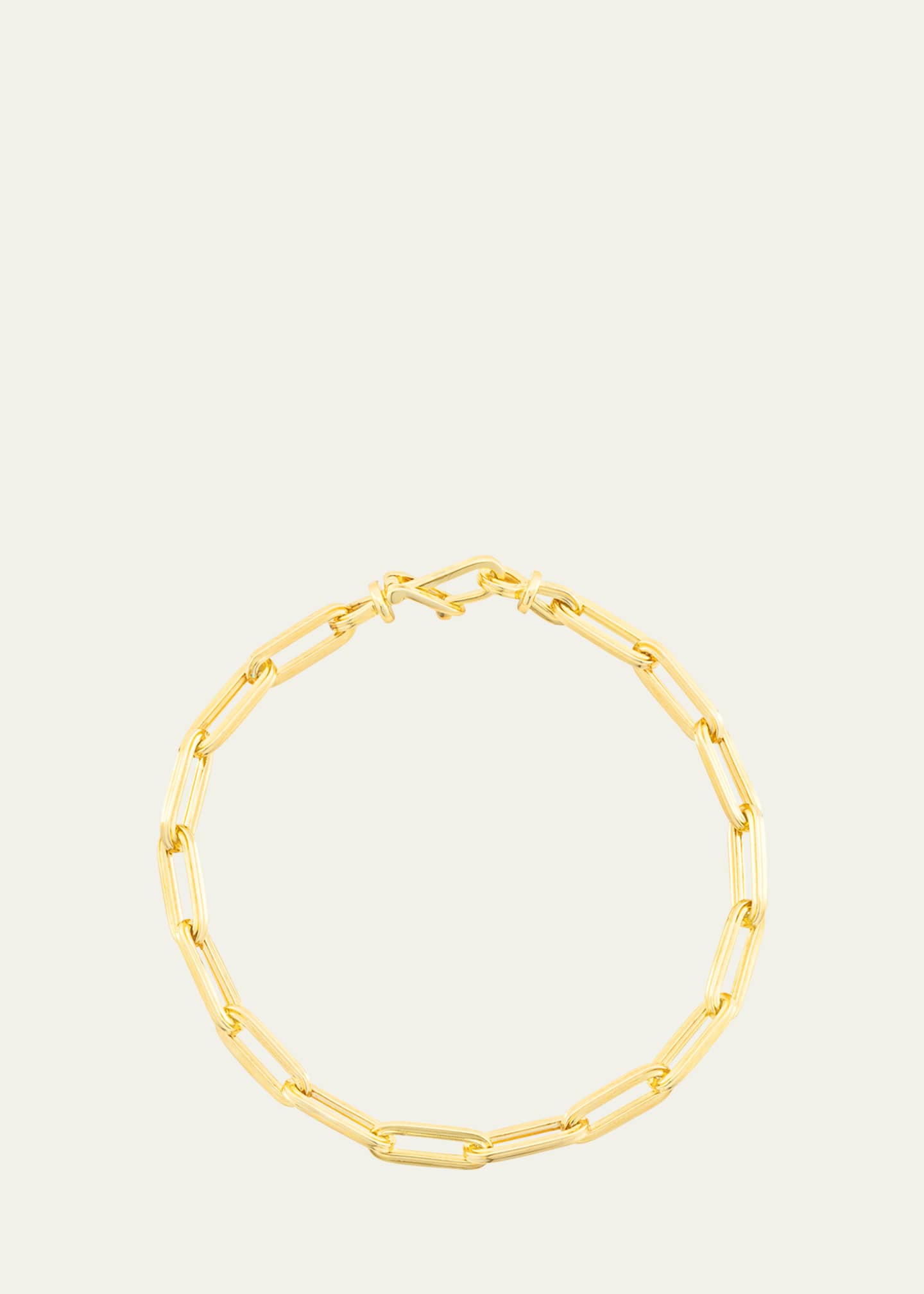 Mellerio 18K Yellow Gold Medium Rectangular Link Chain Bracelet