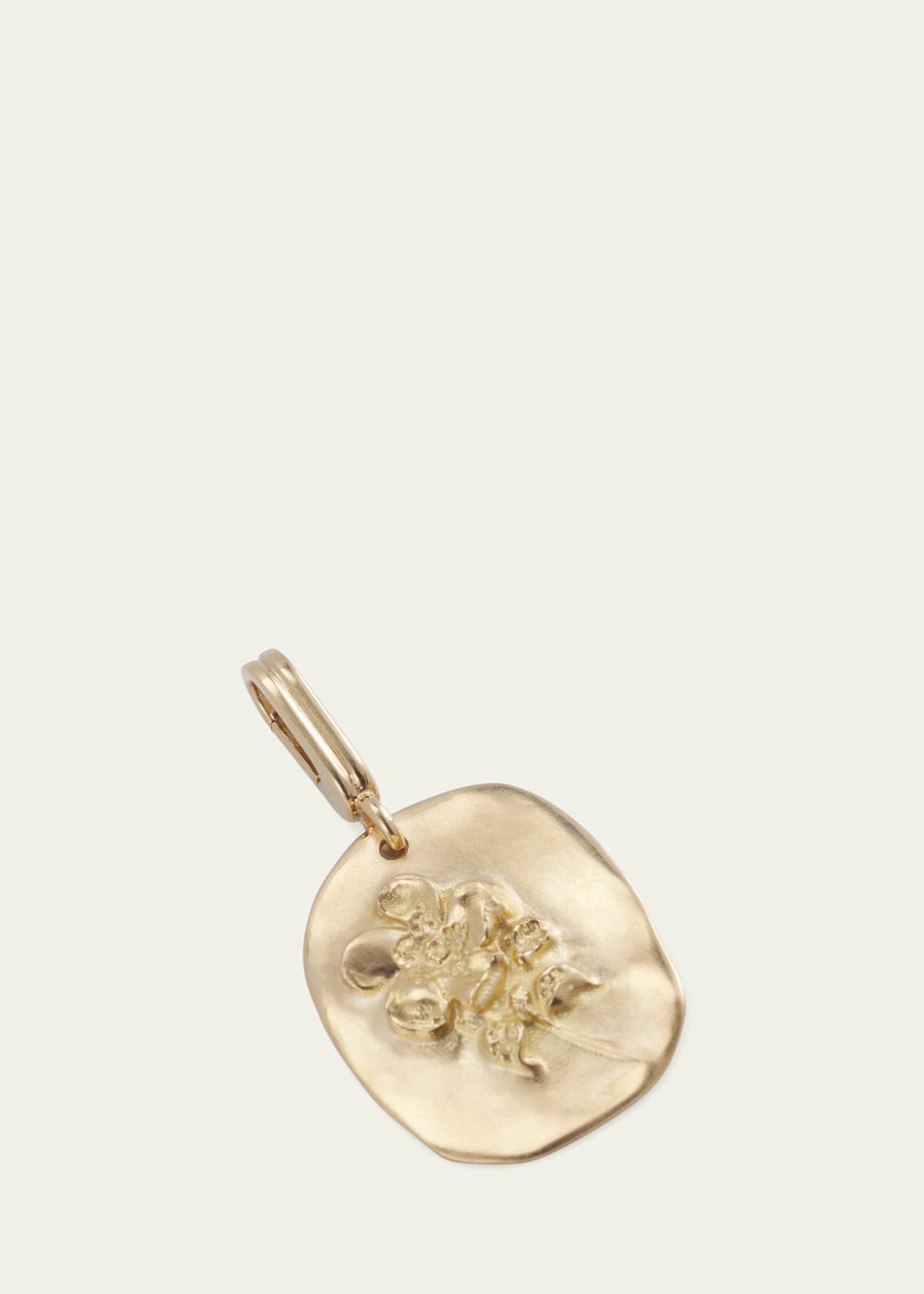 Mellerio 18K Yellow Gold Wild Rose Medal Charm Image 4 of 5