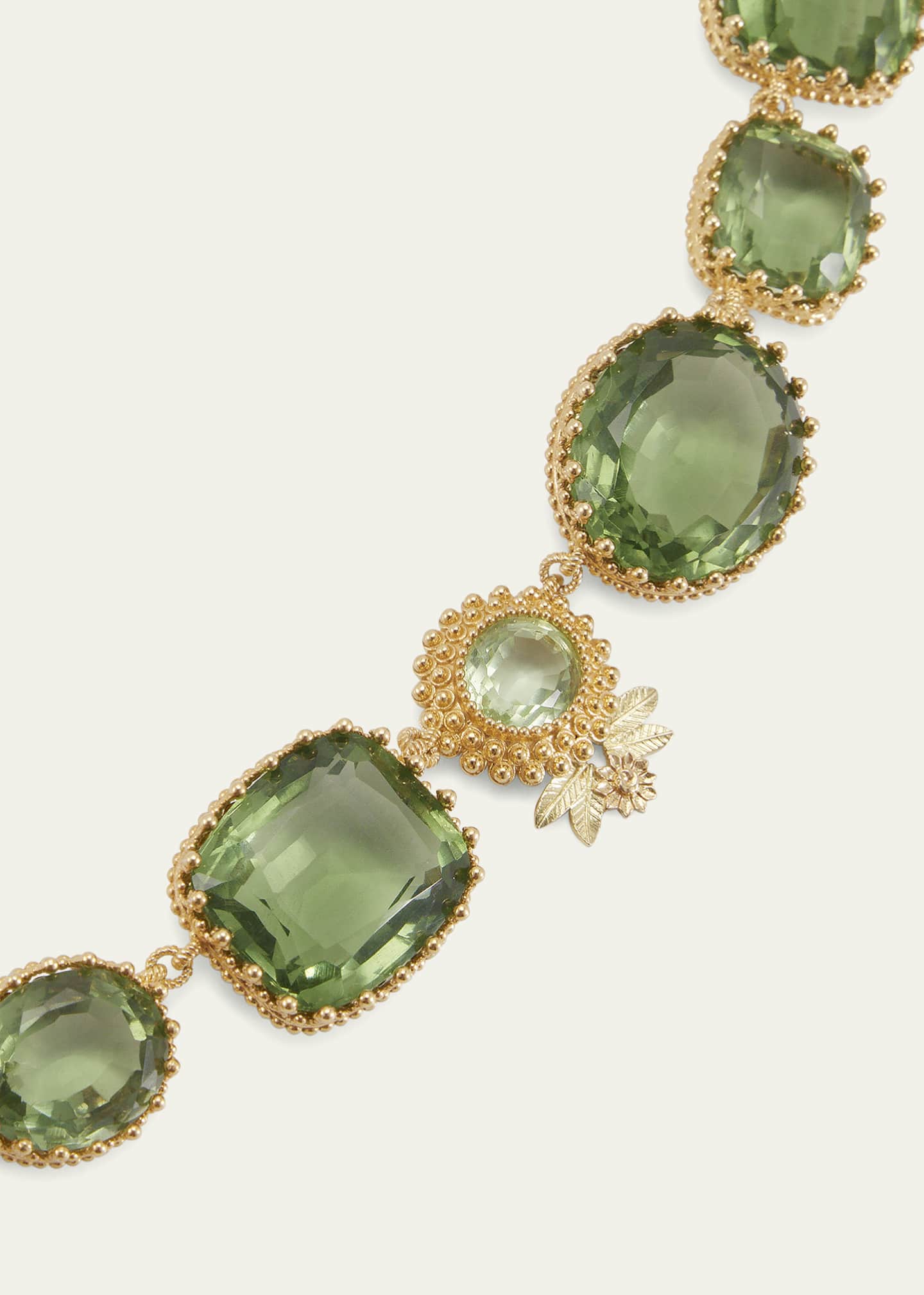 Mellerio 18K Yellow, Rose and Green Gold Pierreries Necklace with Prasiolite Image 3 of 4