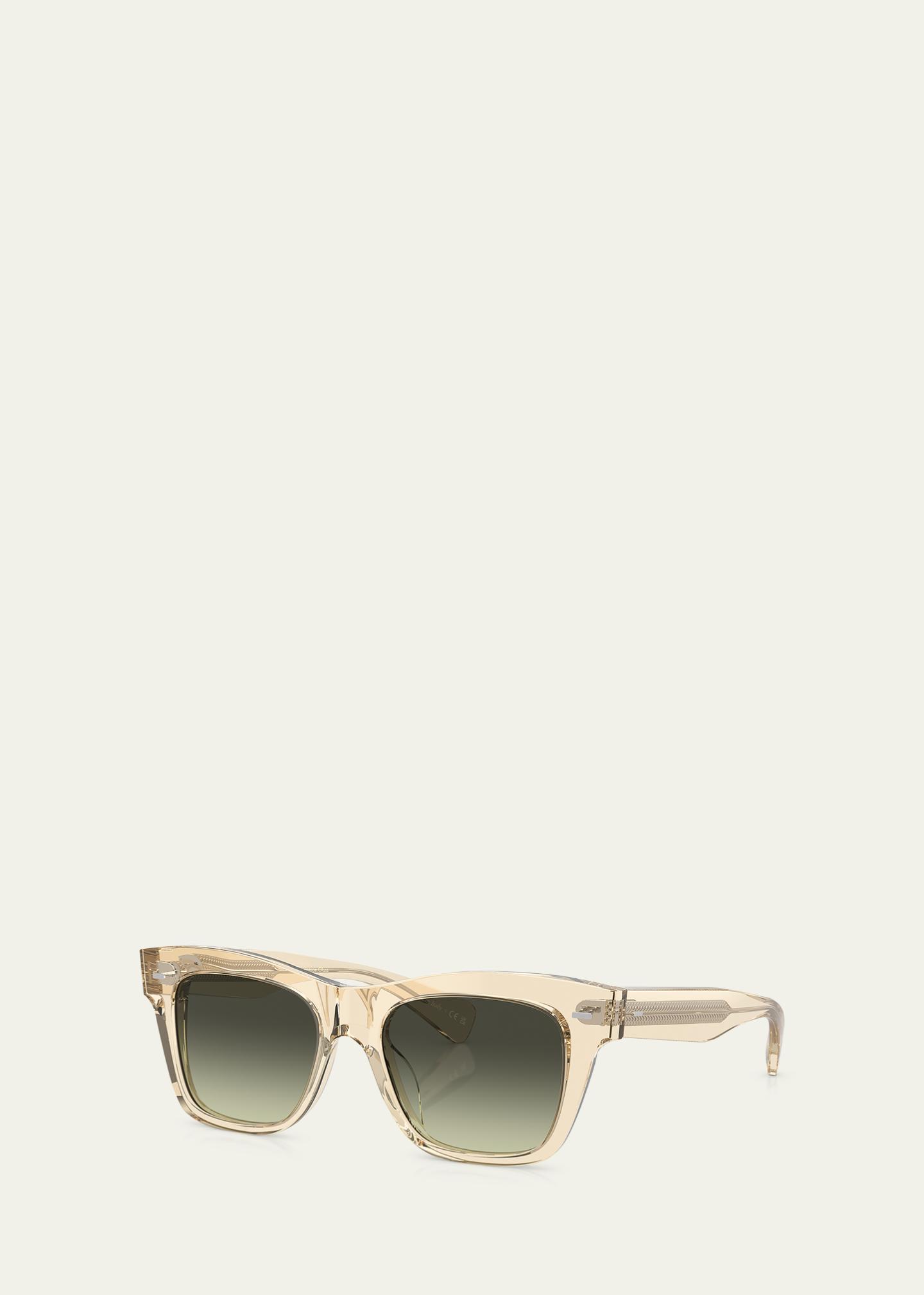 Oliver Peoples Ms. Oliver Gradient Acetate Square Sunglasses - Bergdorf ...