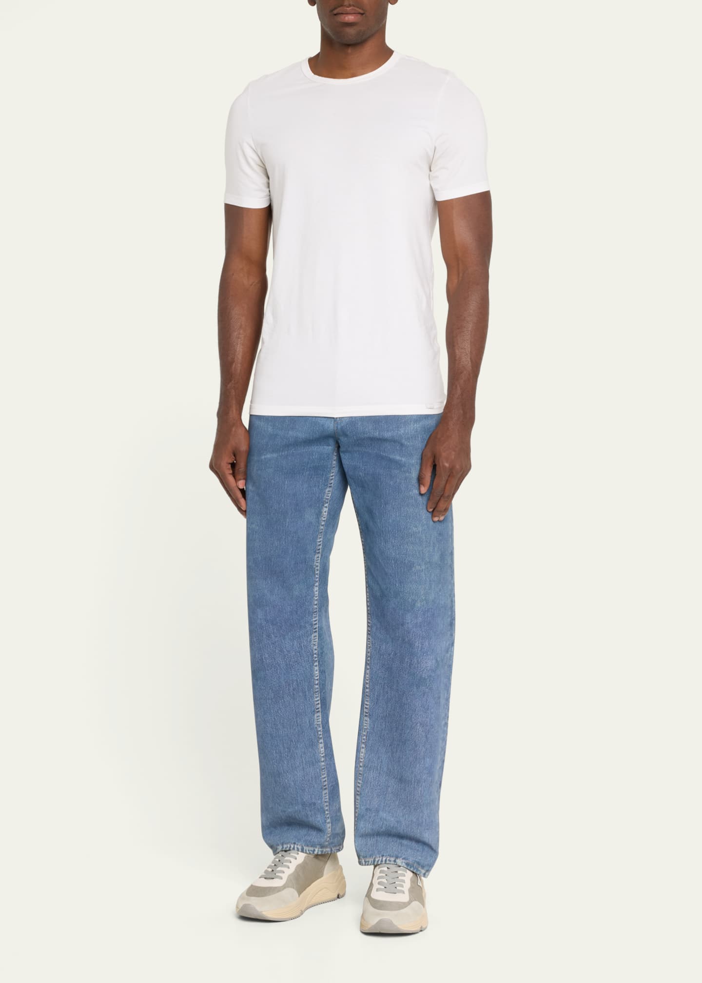 Golden Goose Men's Running Sole Nylon and Suede Runner Sneakers Image 3 of 5