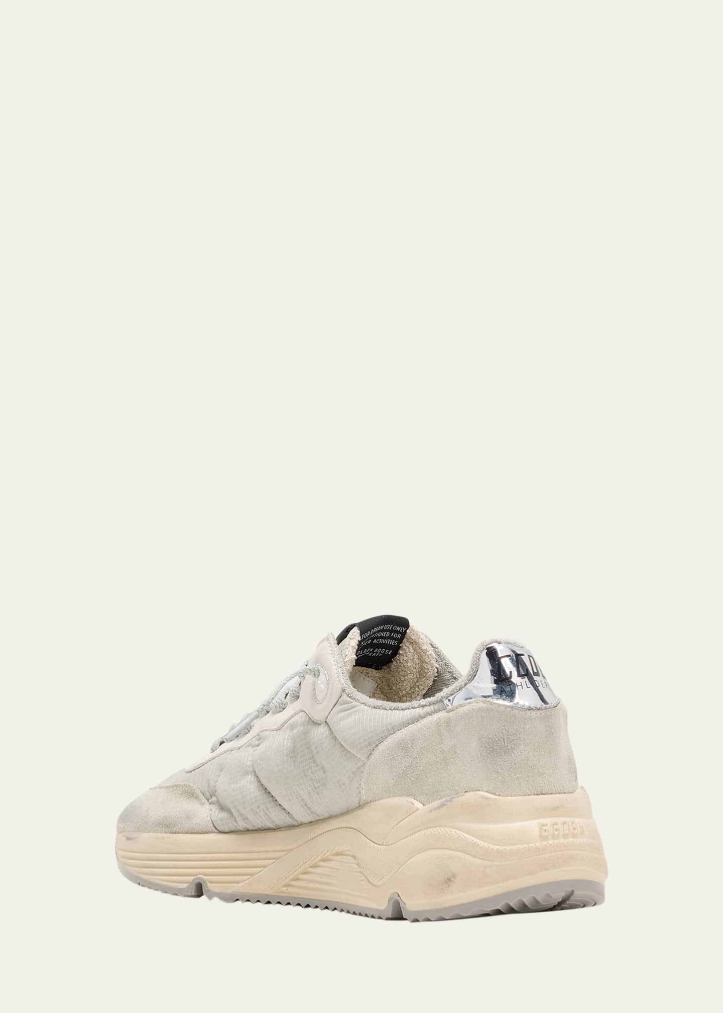 Golden Goose Men's Running Sole Nylon and Suede Runner Sneakers Image 4 of 5