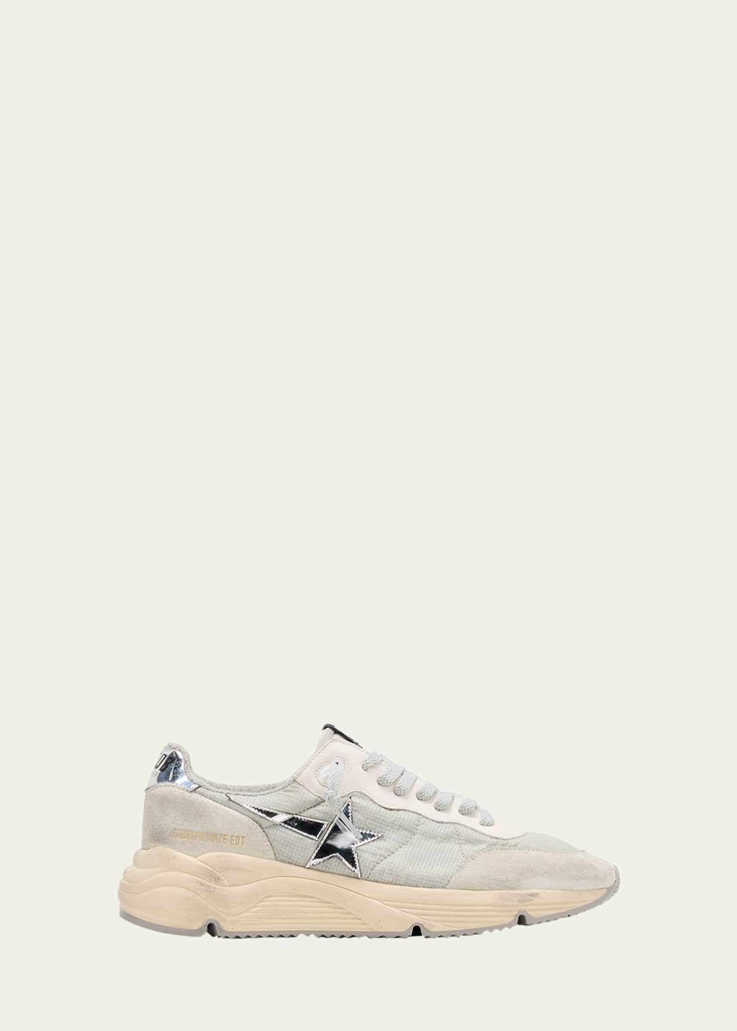 Golden Goose Men's Running Sole Nylon and Suede Runner Sneakers Image 1 of 5