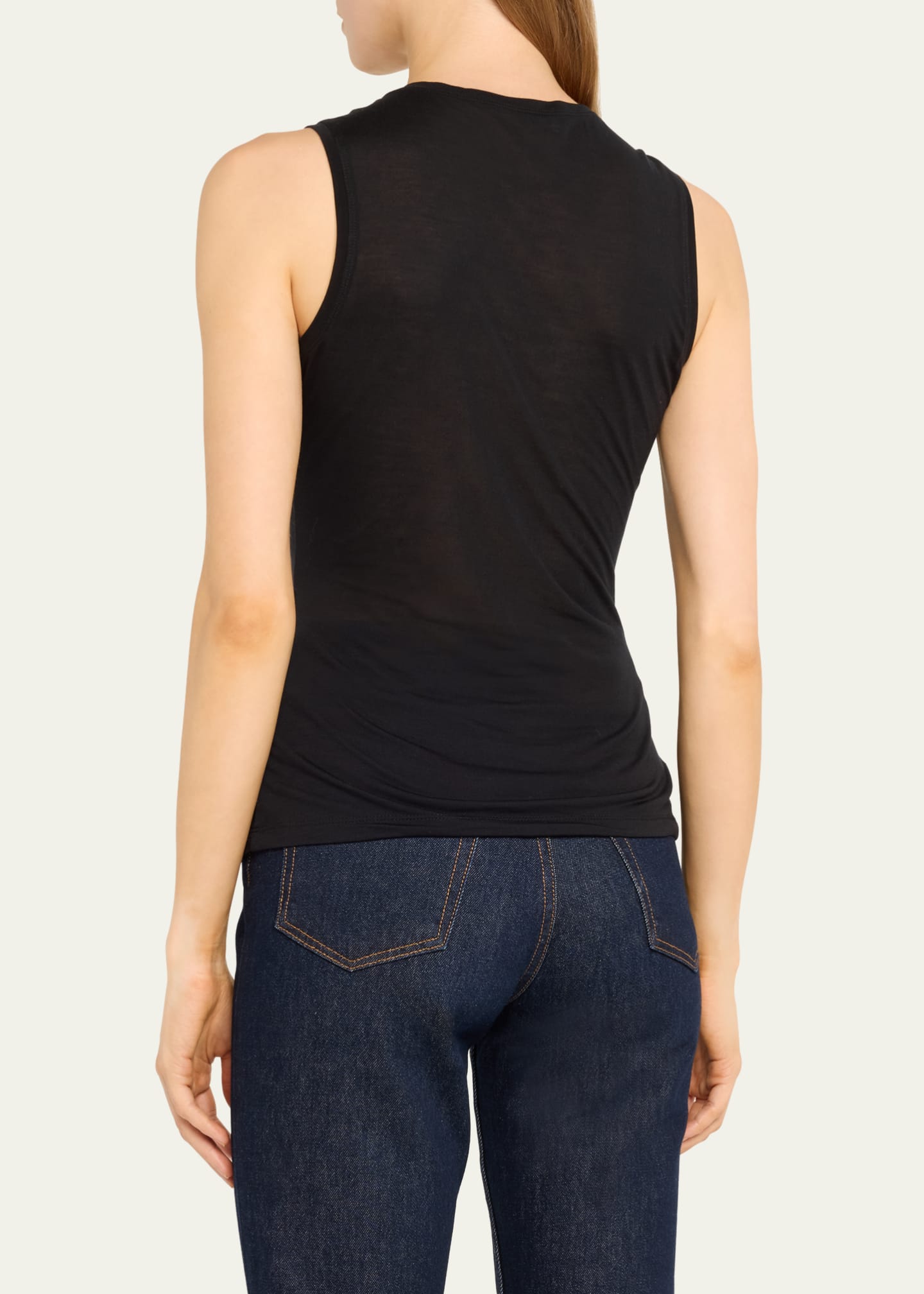 Ulla Johnson Gabi Cutout Gathered Jersey Tank Top Image 3 of 5