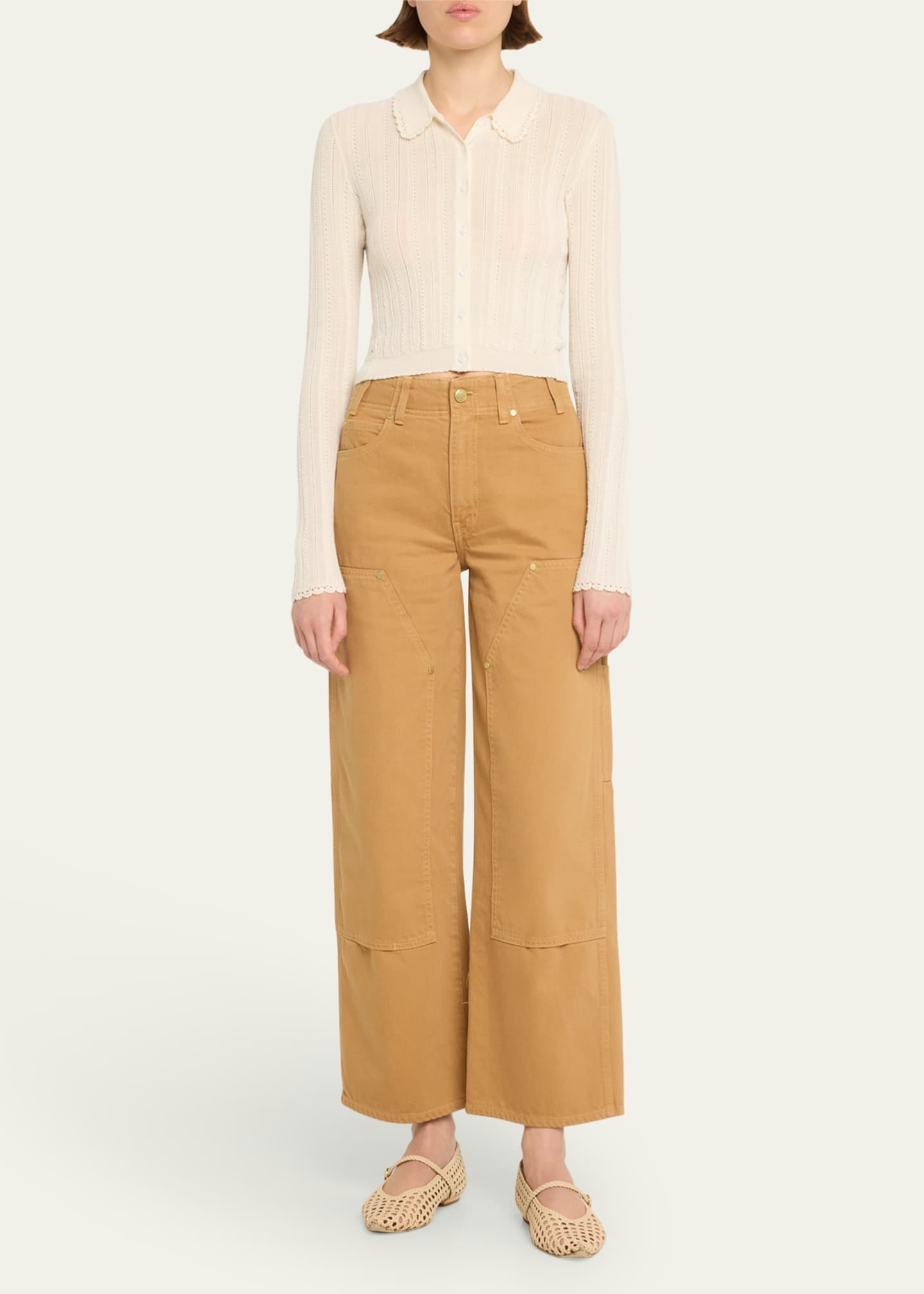 Ulla Johnson The Olympia Wide-Leg Denim Jeans Image 2 of 5