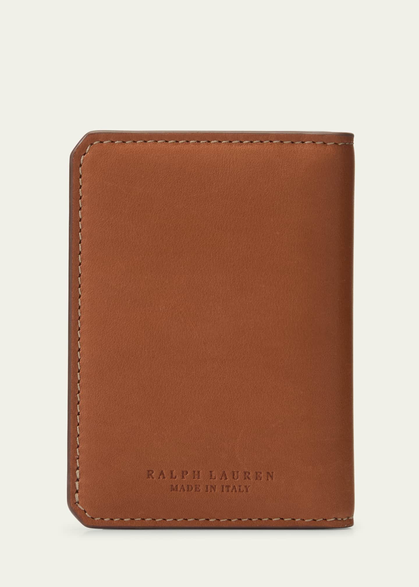 Ralph Lauren Purple Label Men s Stacked RL Leather Bifold Wallet Bergdorf Goodman