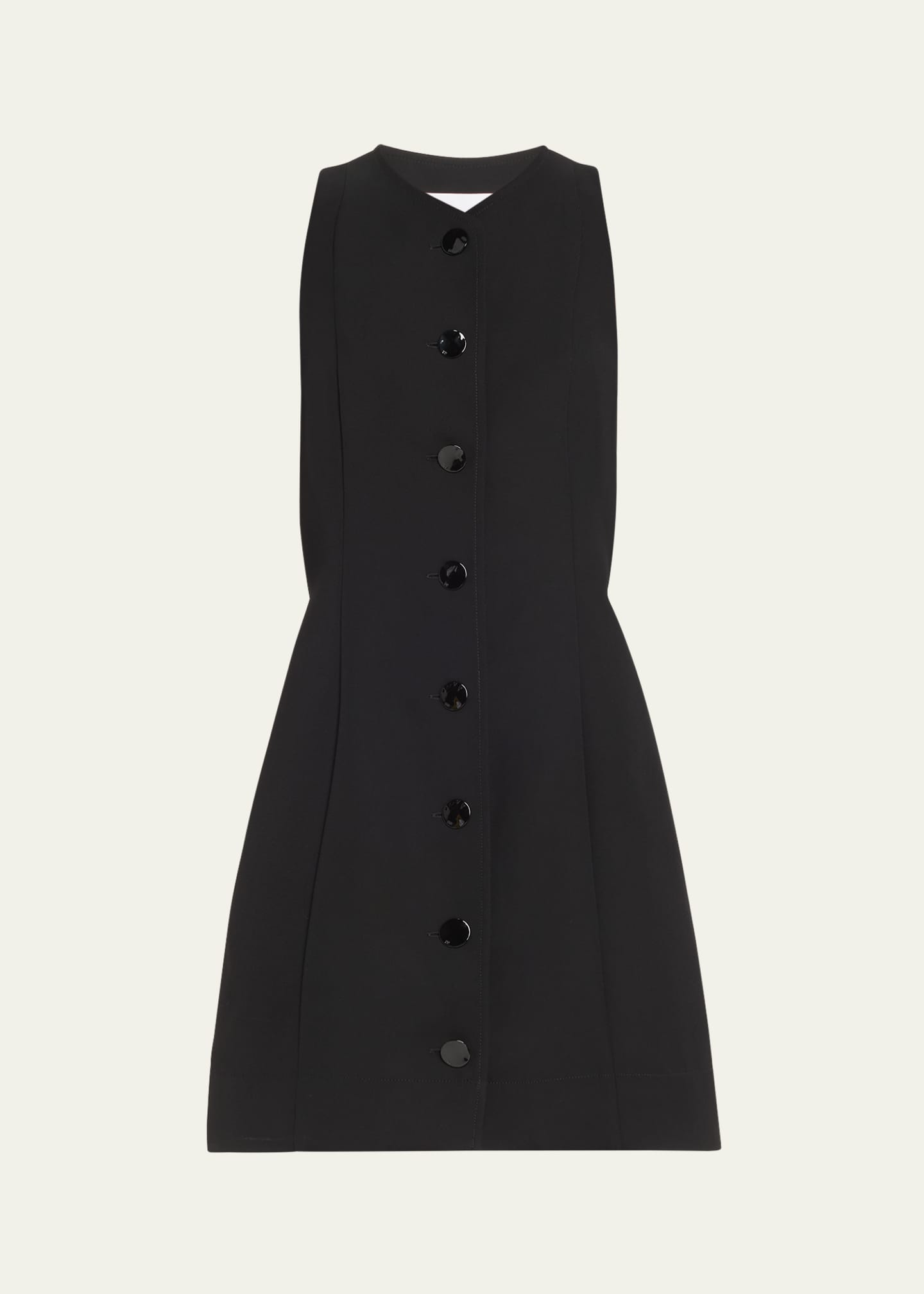 Ganni Sleeveless Twill Suiting Mini Dress - Bergdorf Goodman