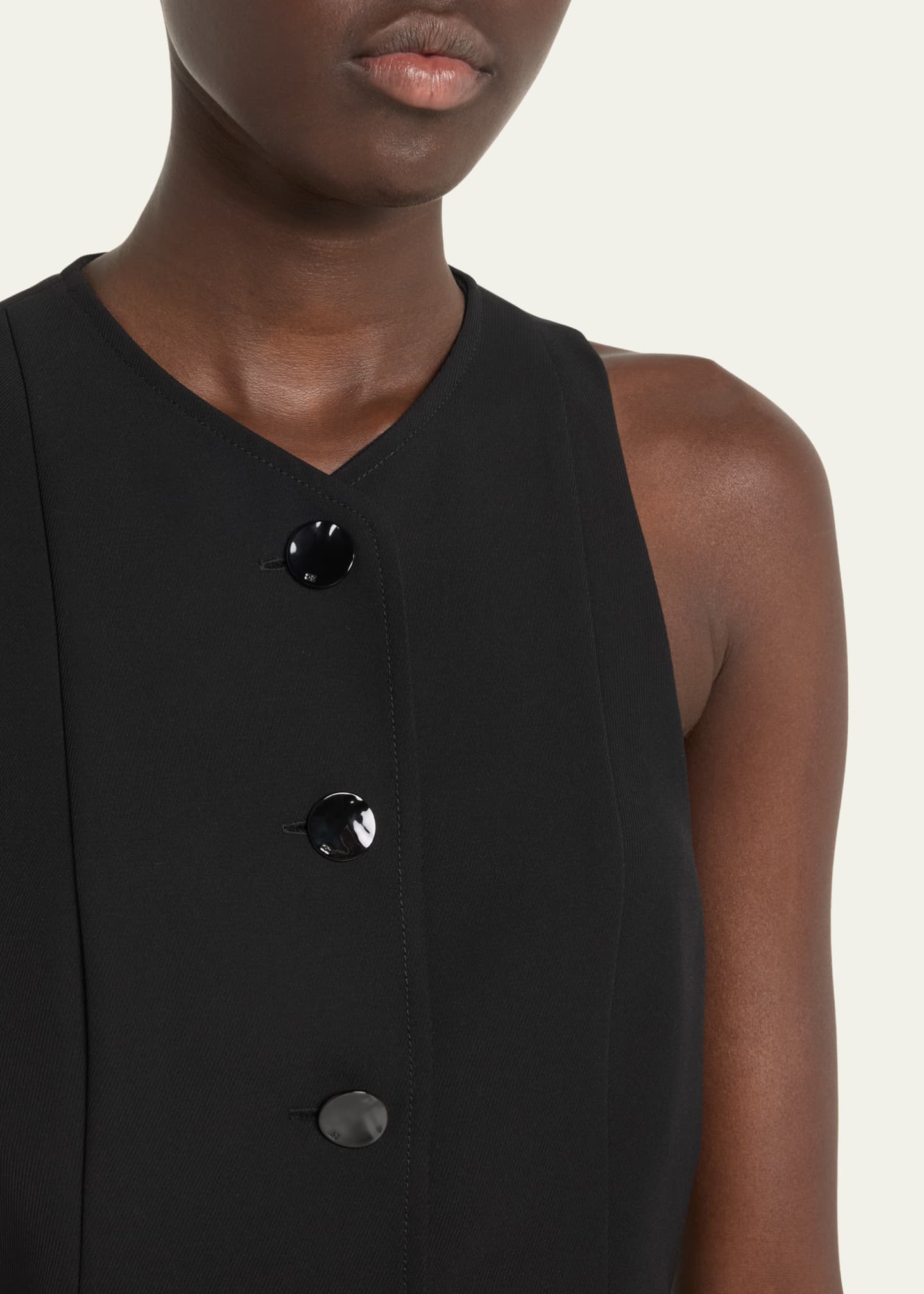 Ganni Sleeveless Twill Suiting Mini Dress - Bergdorf Goodman