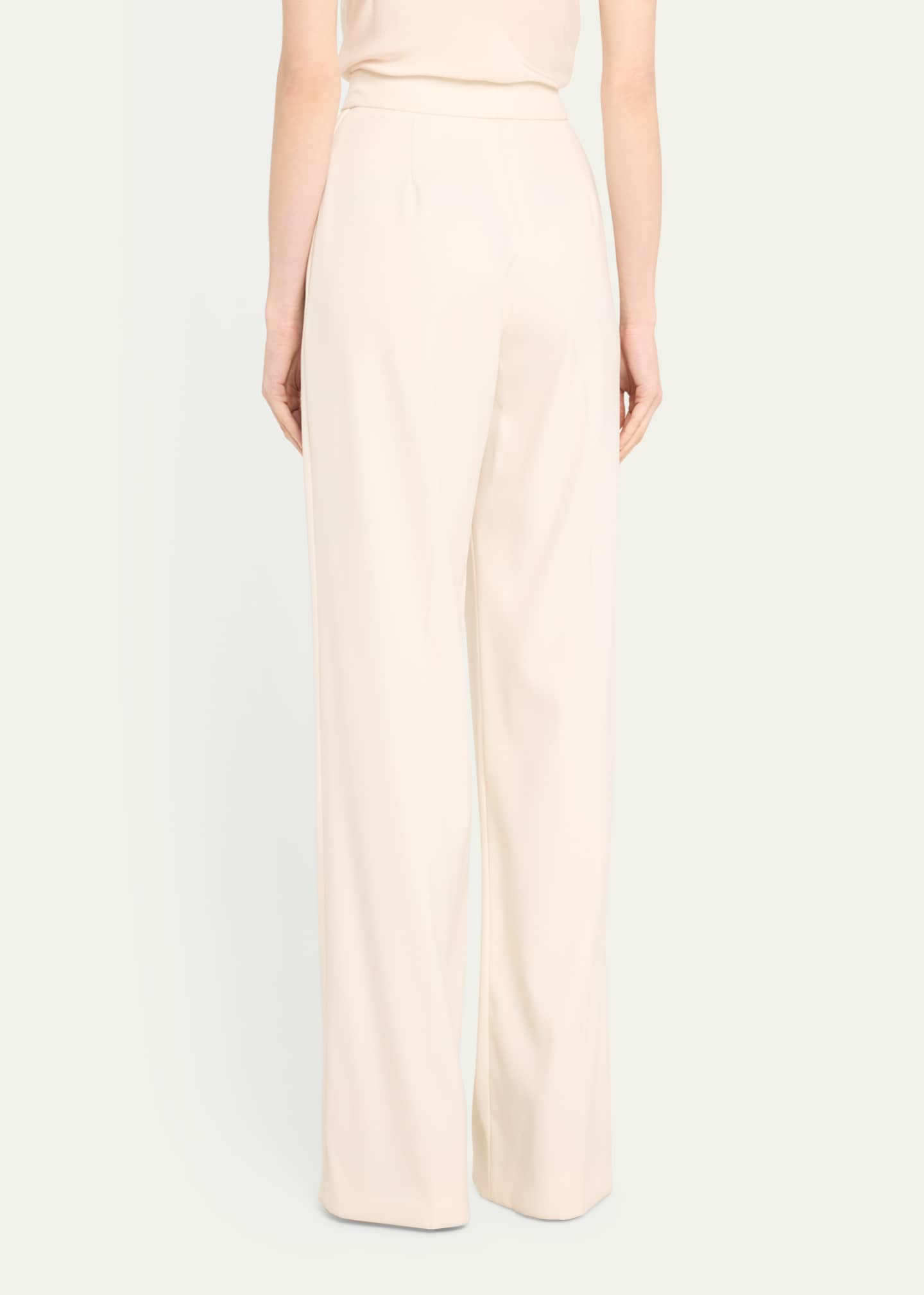 Oscar de la Renta Wool Pleated Wide-Leg Pants Image 3 of 5