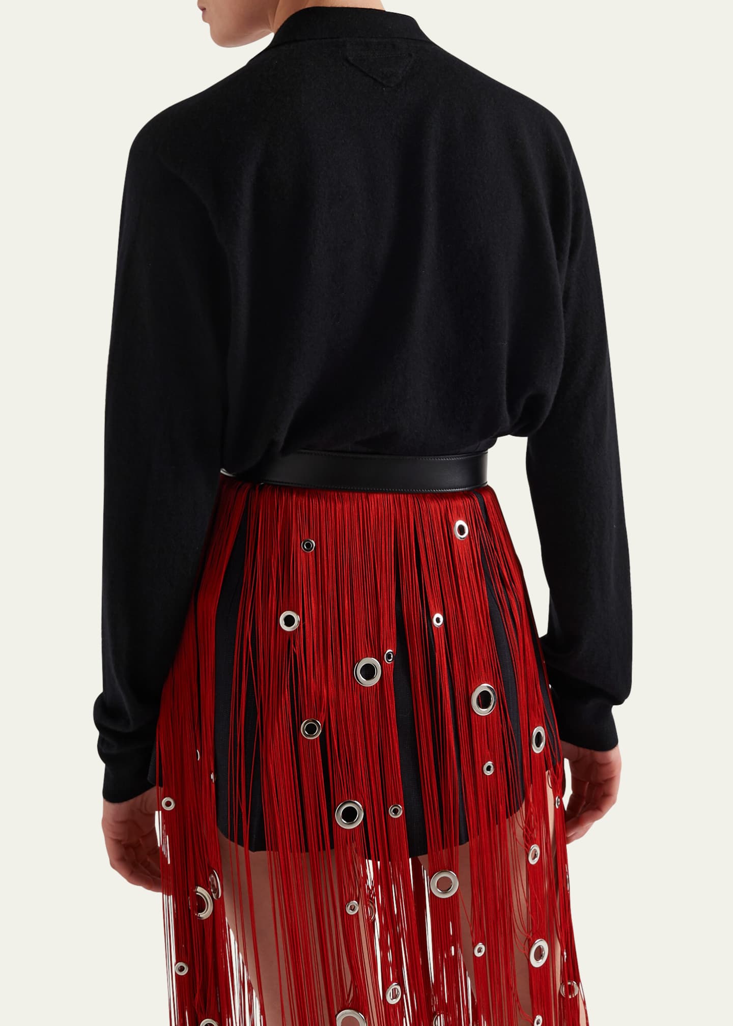 Prada Polo Long Sleeve Cashmere Sweater Image 3 of 3