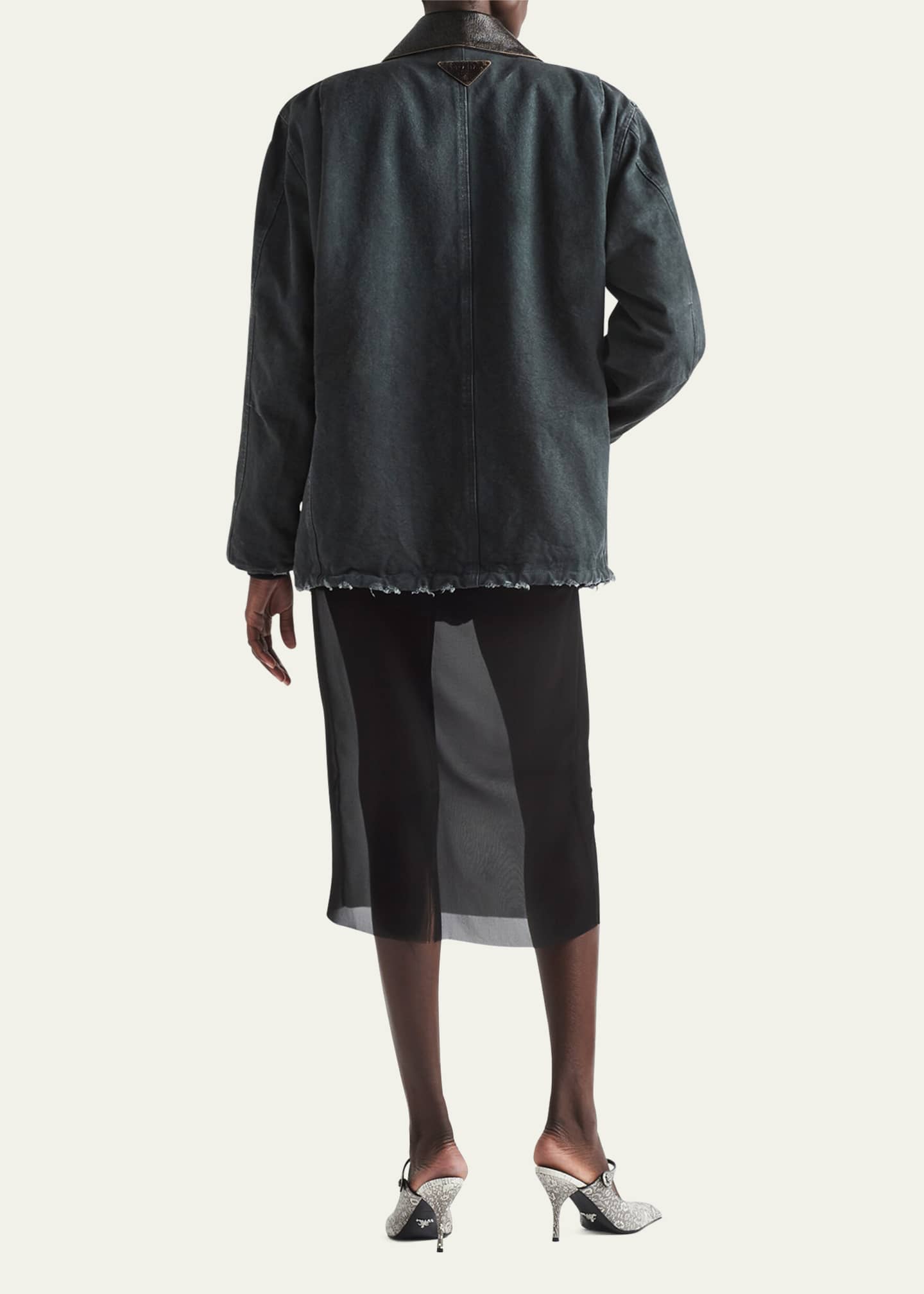 Prada Georgette Midi Skirt Image 3 of 5