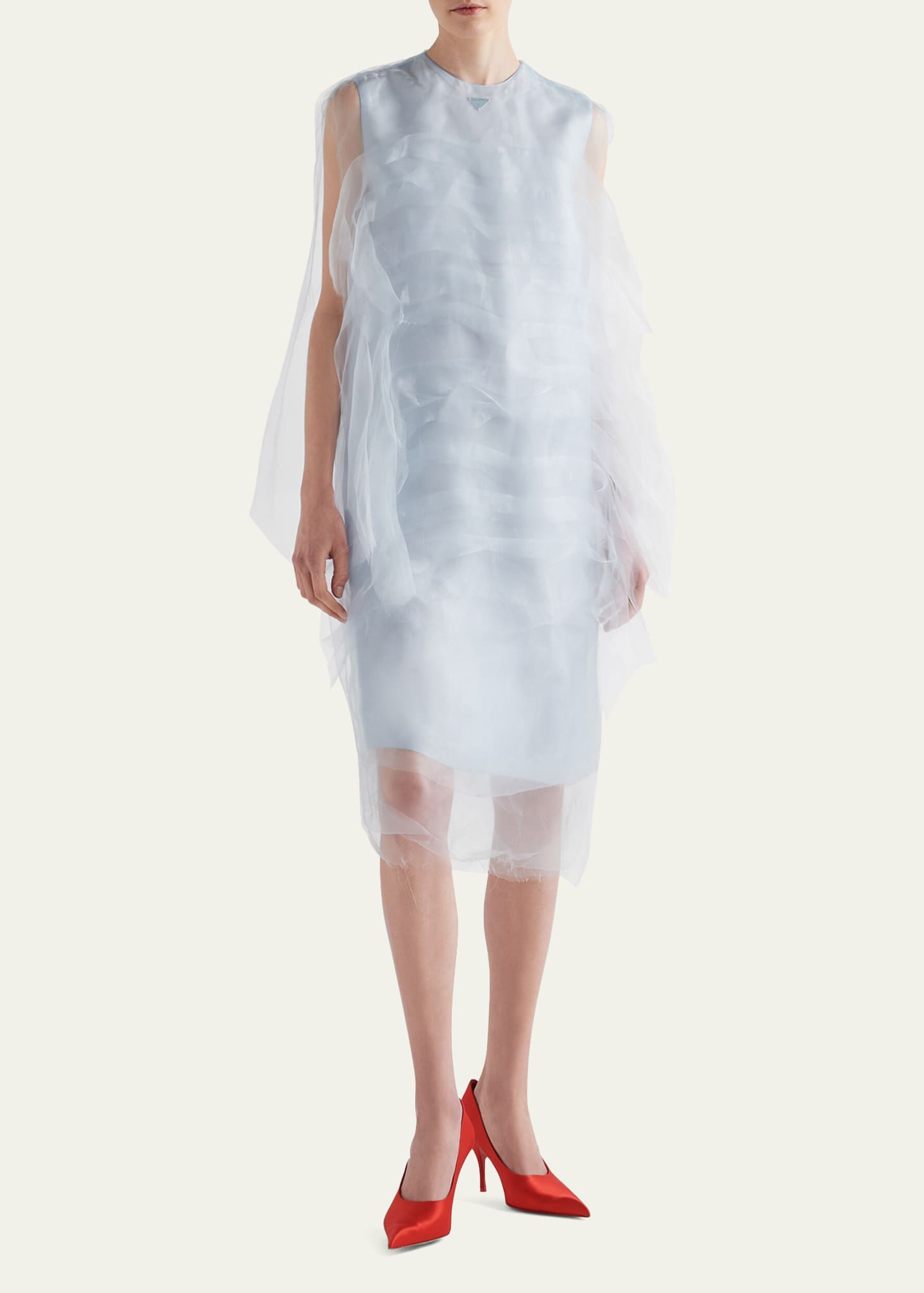 Prada Sleeveless Technical Voile Dress Image 2 of 3