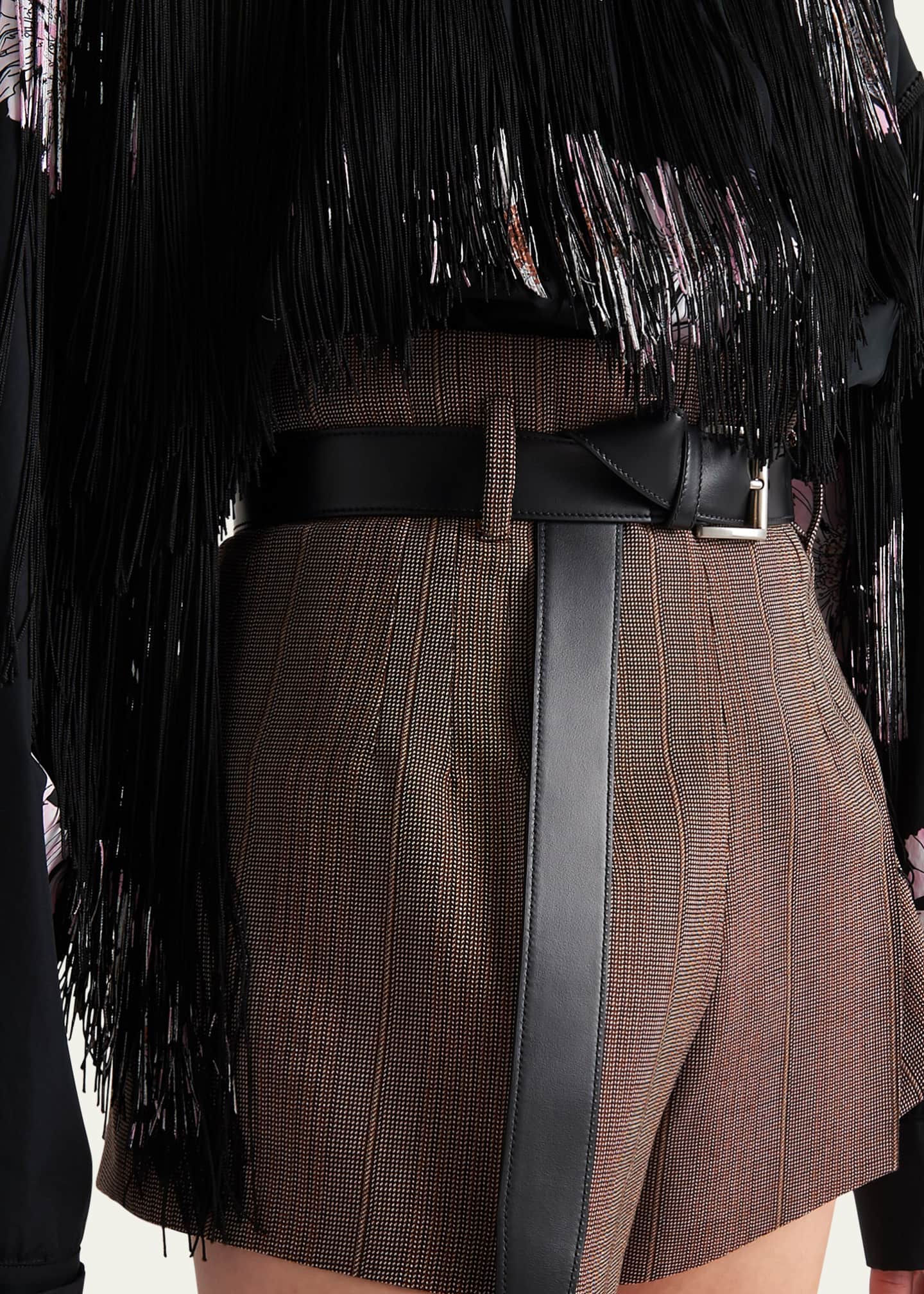 PRADA＊Pinstripe wool shorts ウールショートパンツ＊送料込 Prada Pinstripe Wool Shorts with Belt - Bergdorf Goodman