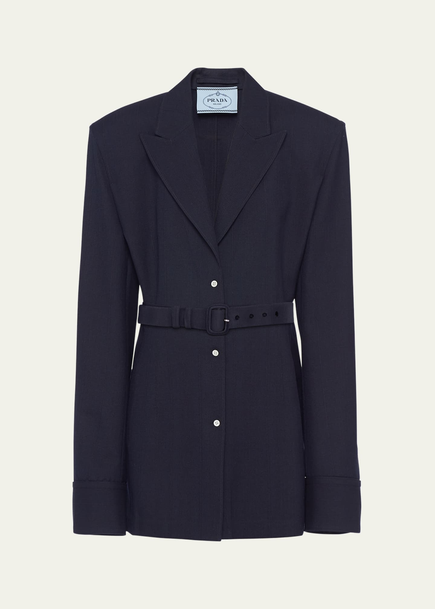 【プラダ・PRADA】Single-breasted pinstripe wool jacket Prada Single-Breasted Pinstripe Wool Jacket - Bergdorf Goodman