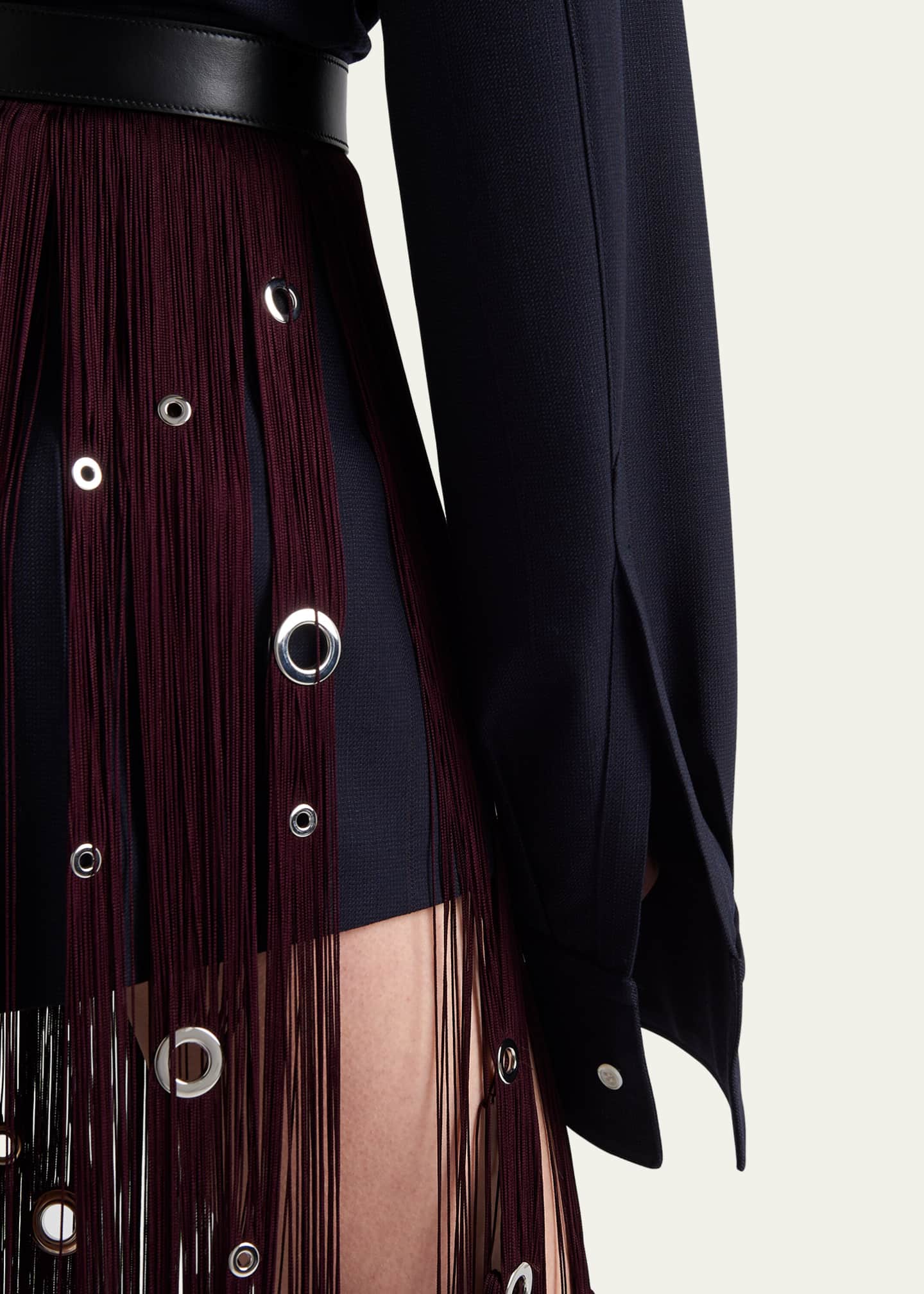 【プラダ・PRADA】Single-breasted pinstripe wool jacket Smoky Gray Single-breasted Pinstripe Wool Jacket | PRADA