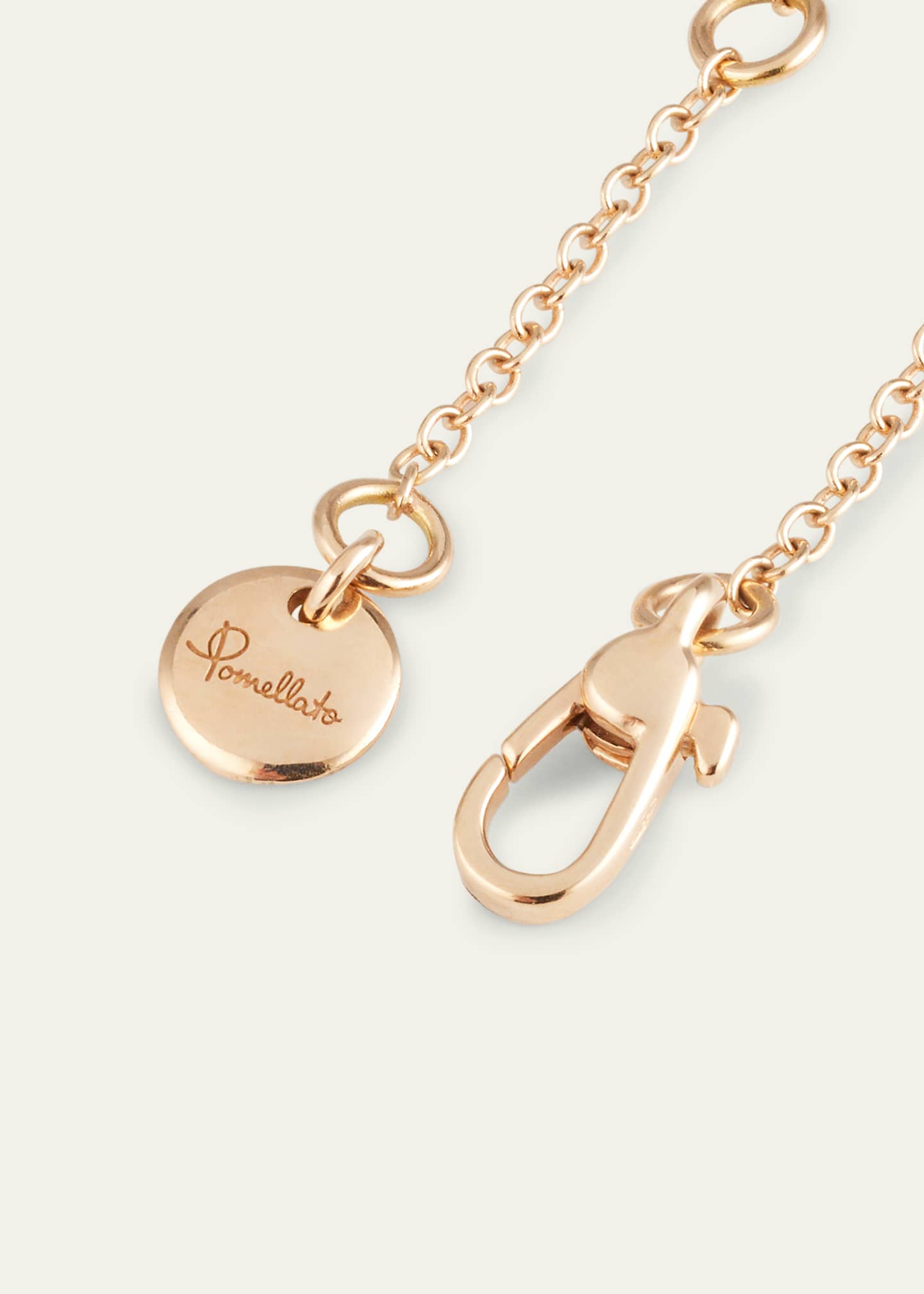 Pomellato 18K Rose Gold Dot Pave Diamond and Mother of Pearl Pendant Necklace Image 4 of 5