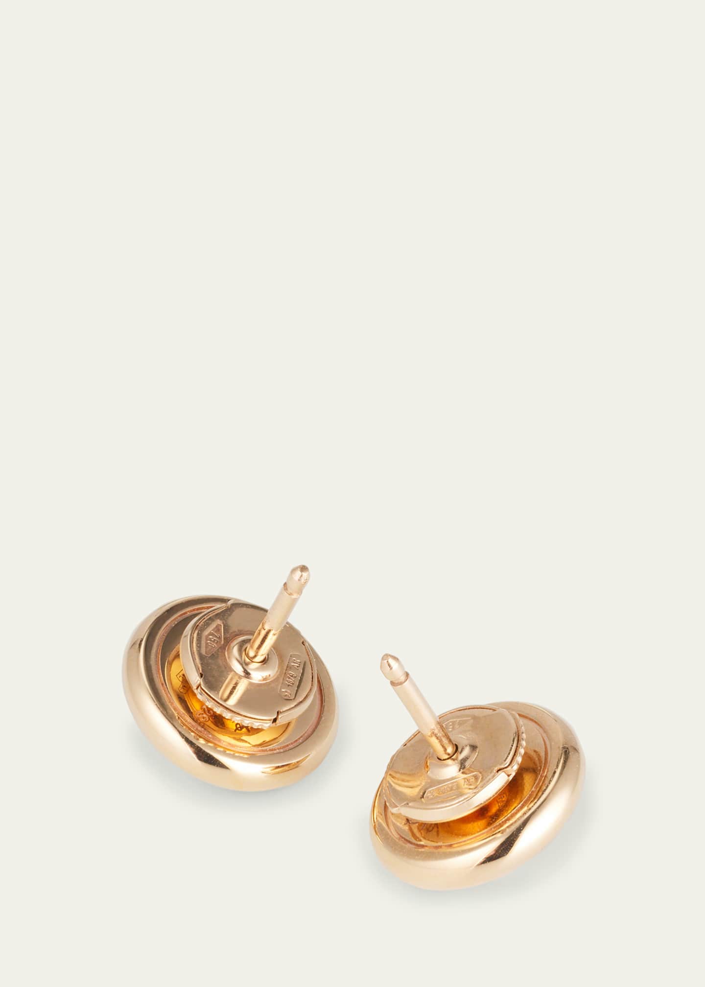 Pomellato 18K Rose Gold Pom Pom Dot Pave Diamond Stud Earrings Image 4 of 4