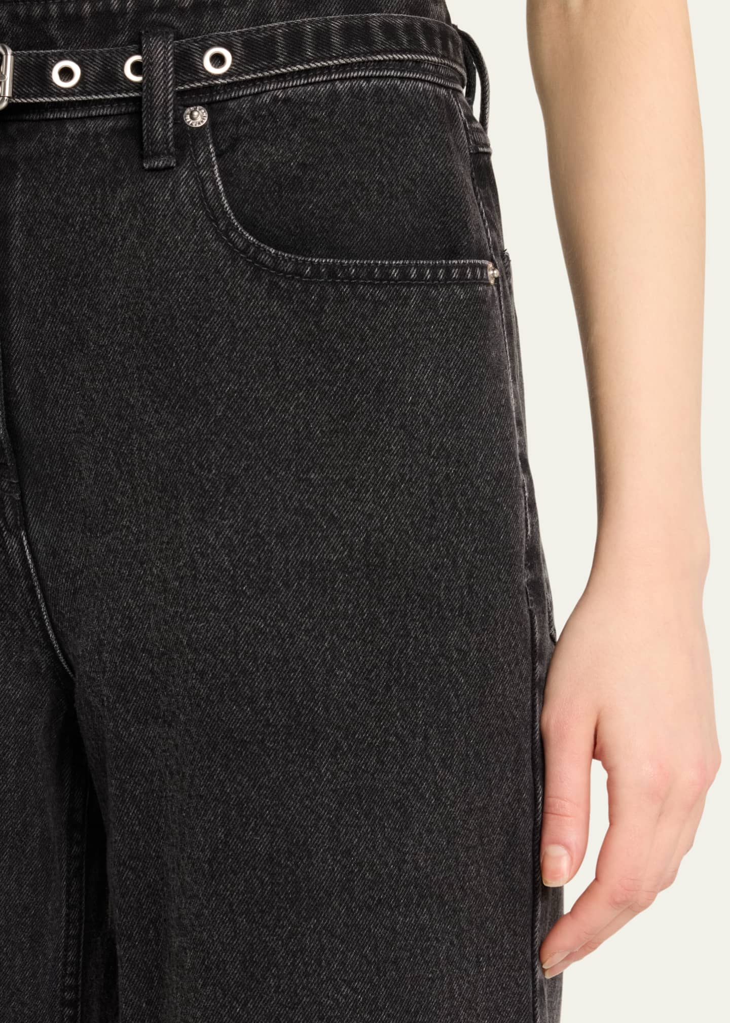 3.1 Phillip Lim Belted Wide-Leg Jeans Image 5 of 5