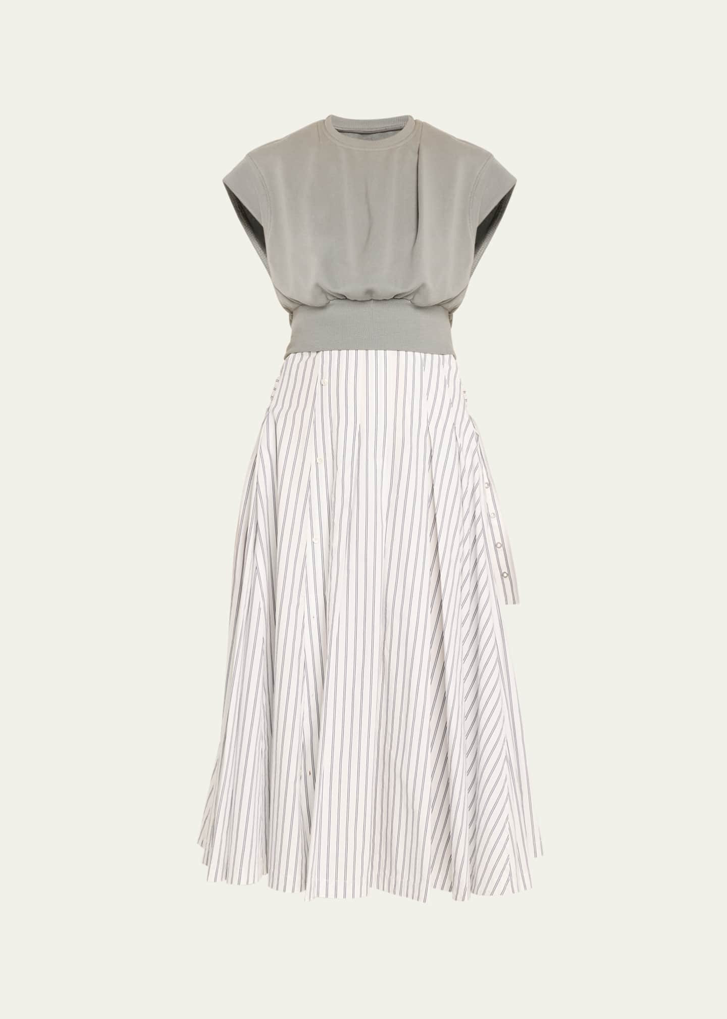 Women s Cotton Button Down Sweatshirt Combo Dress