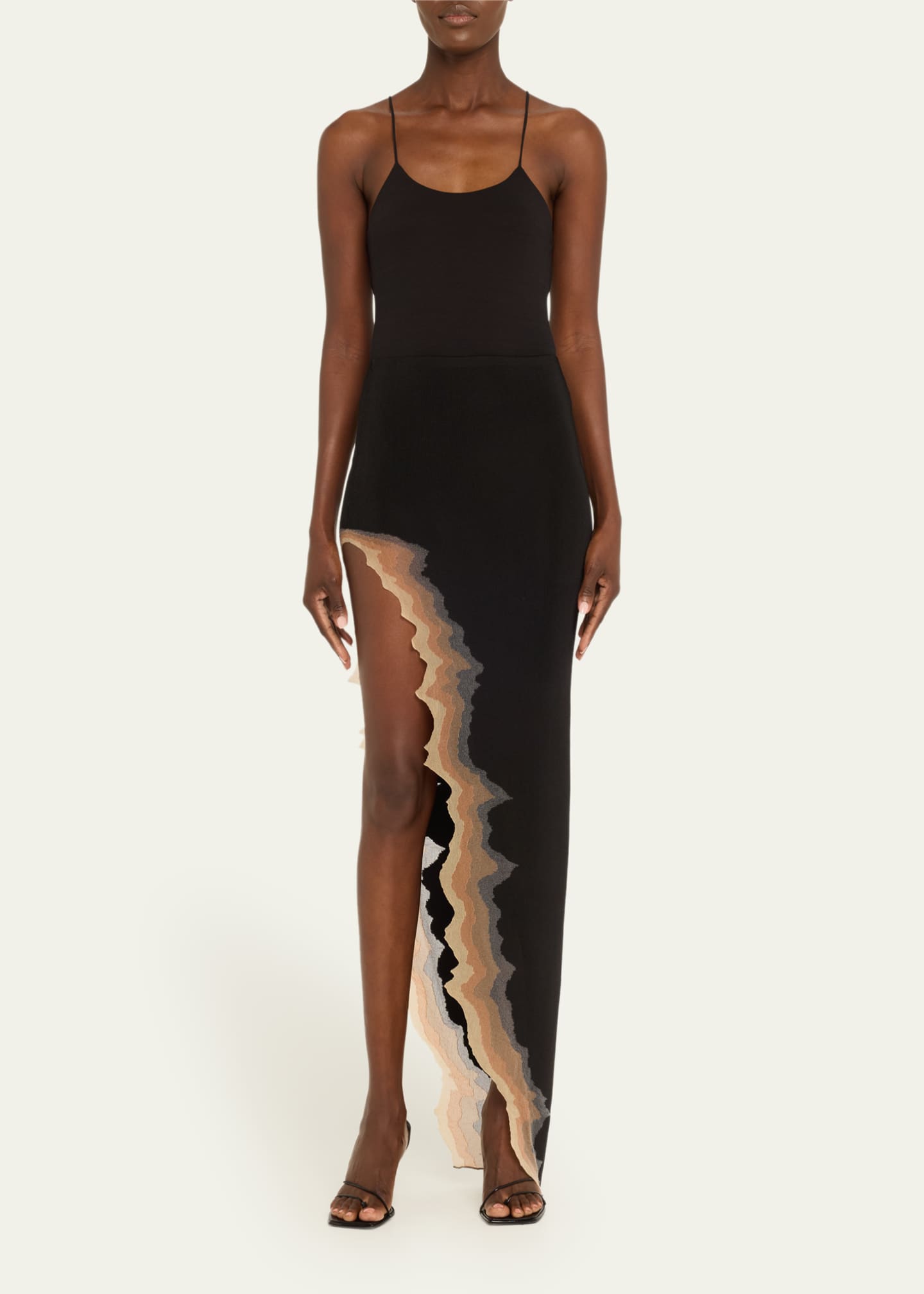 GRACE LING Flame Slit Maxi Skirt Image 2 of 5