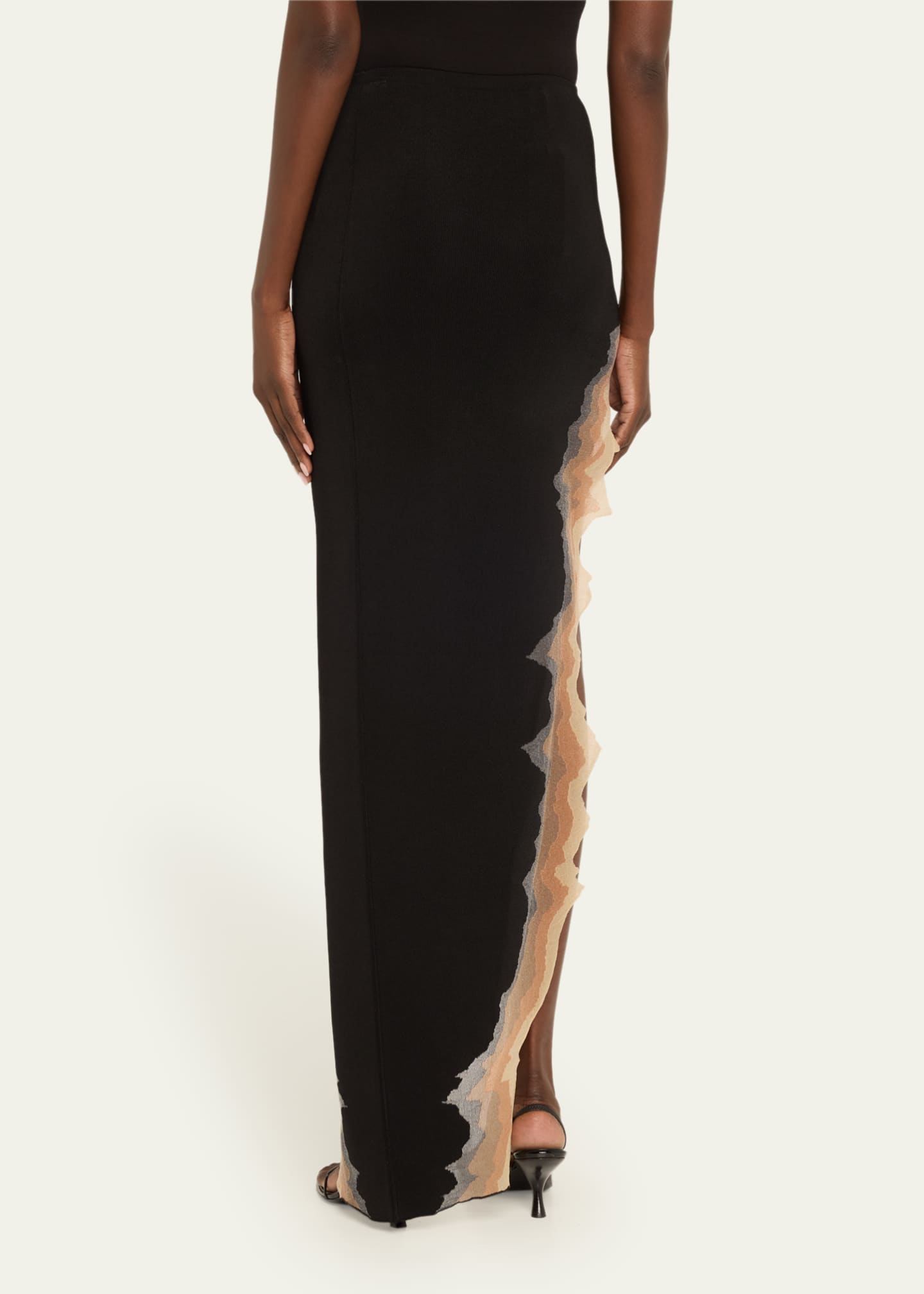 GRACE LING Flame Slit Maxi Skirt Image 3 of 5