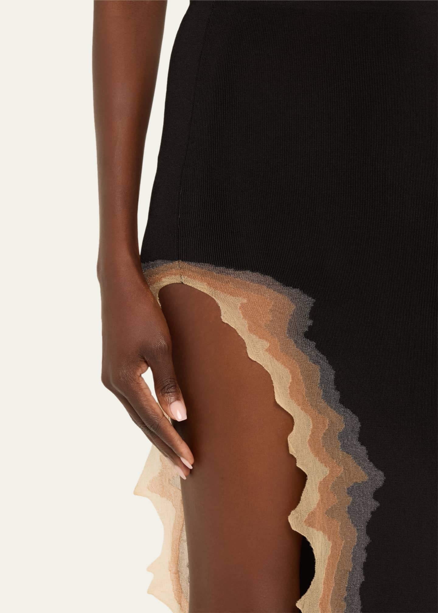 GRACE LING Flame Slit Maxi Skirt Image 5 of 5