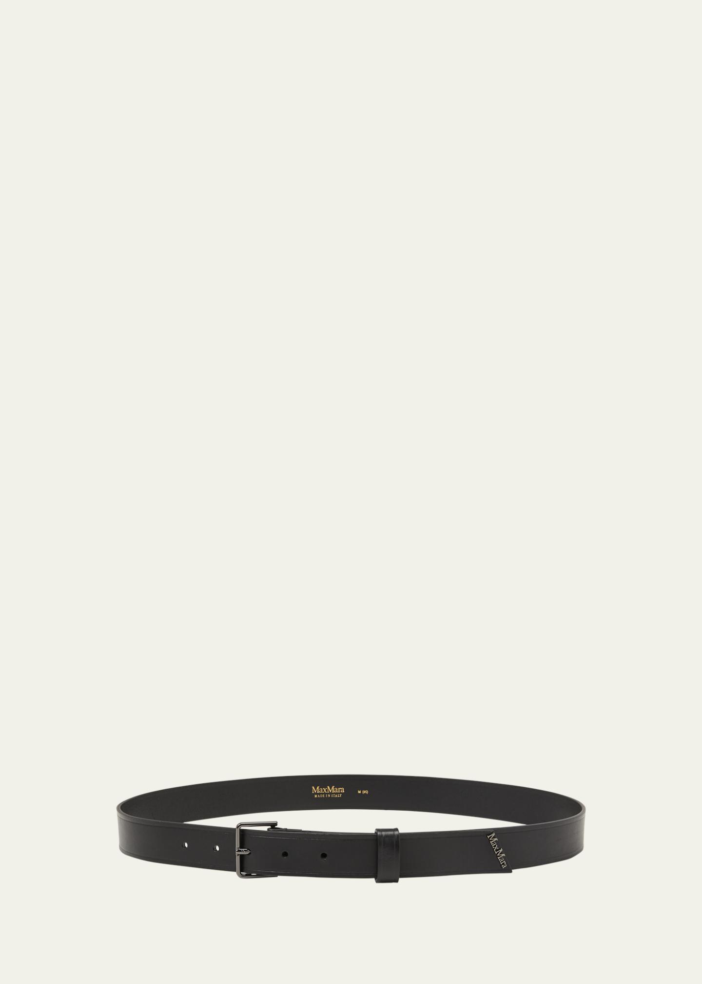 Max Mara Wavenlea Leather Belt - Bergdorf Goodman display picture 2