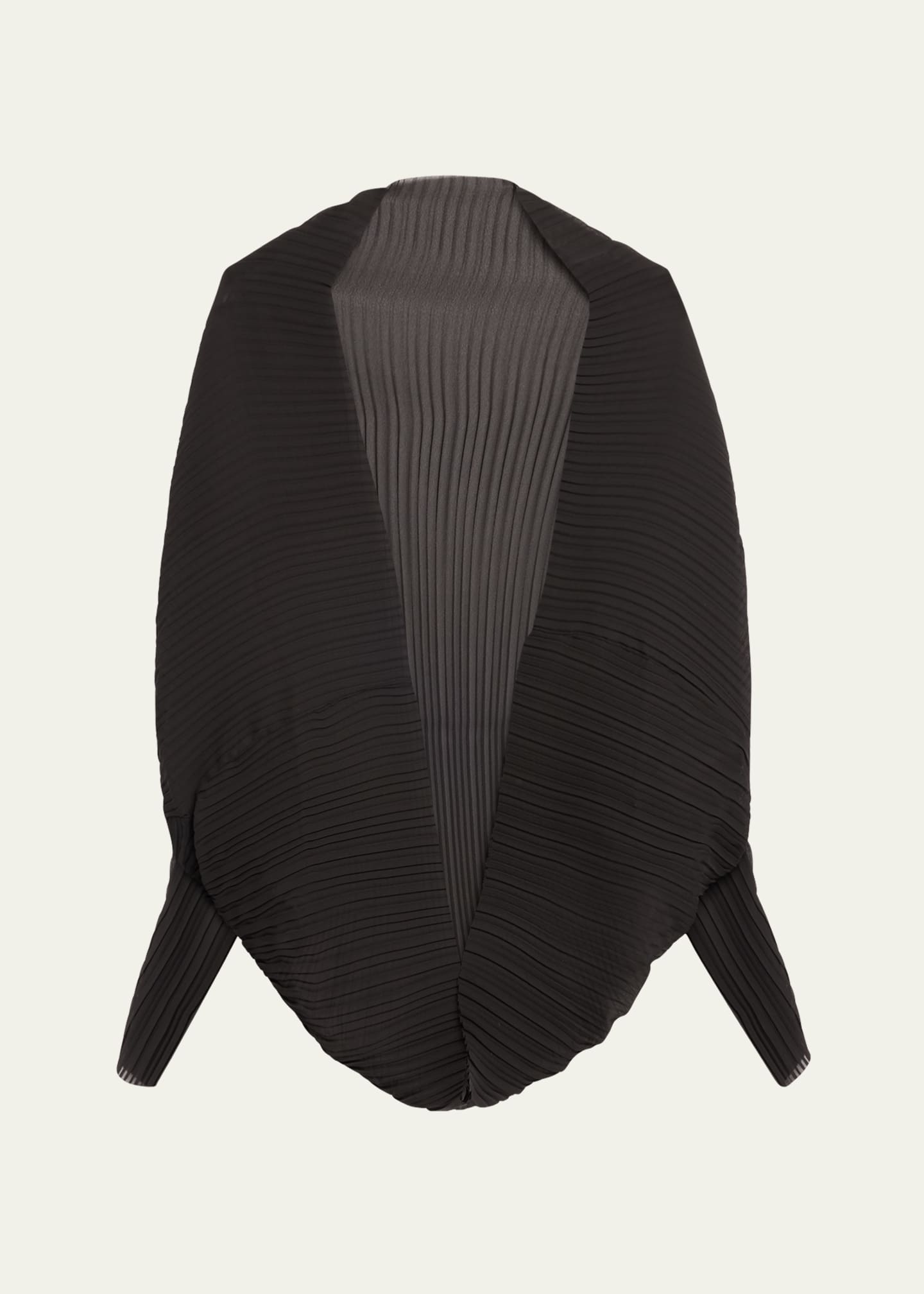 Max Mara Black Plisse Pleated Shrug Image 1 of 5