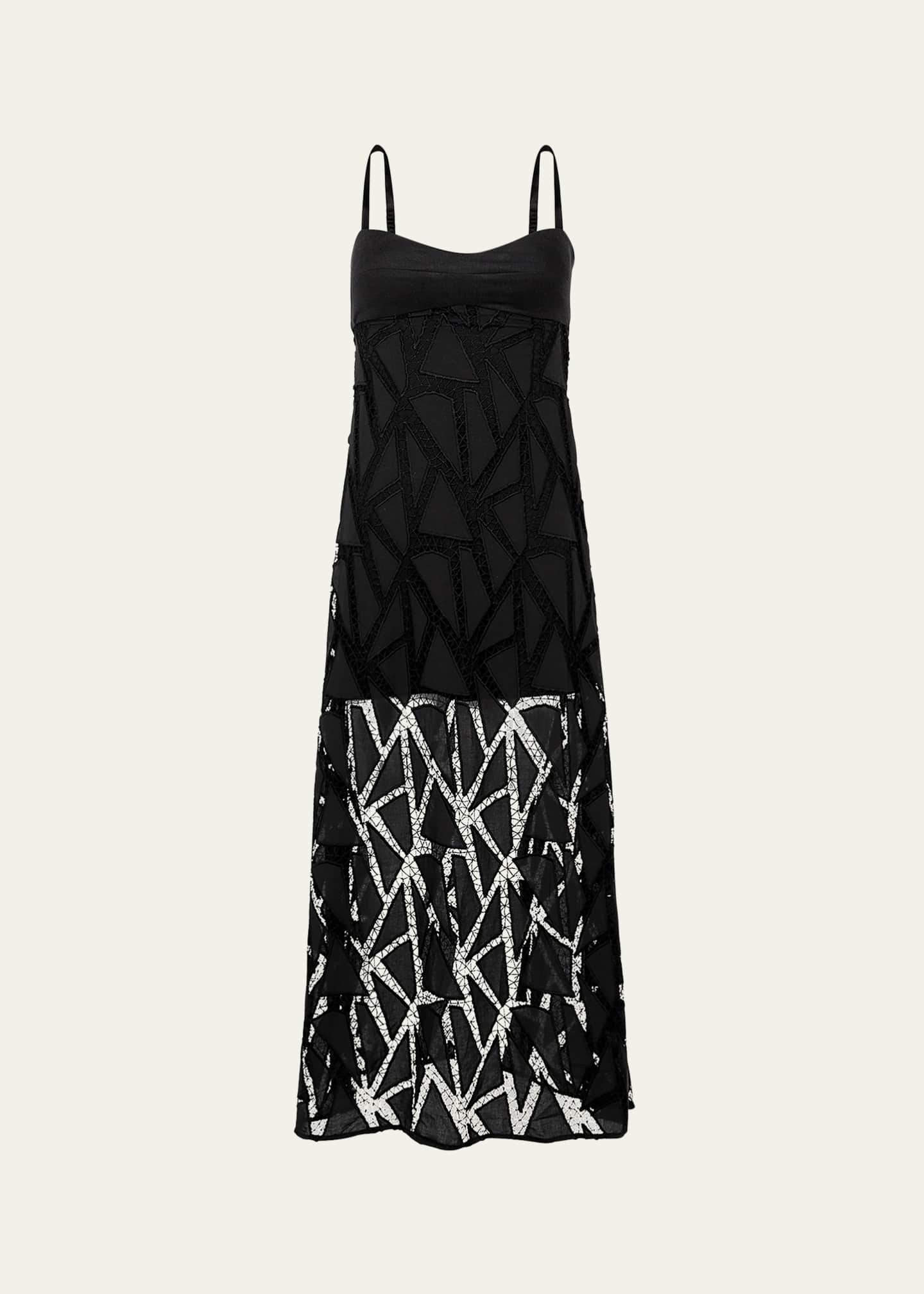 Vix Solid Eleni Embroidered Maxi Dress Image 1 of 4