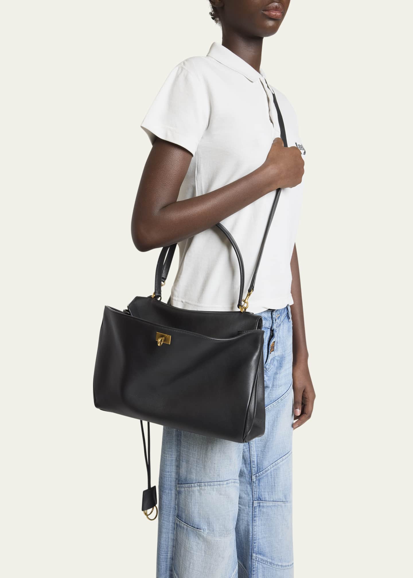 Balenciaga Rodeo Medium Leather TopHandle Bag Bergdorf Goodman