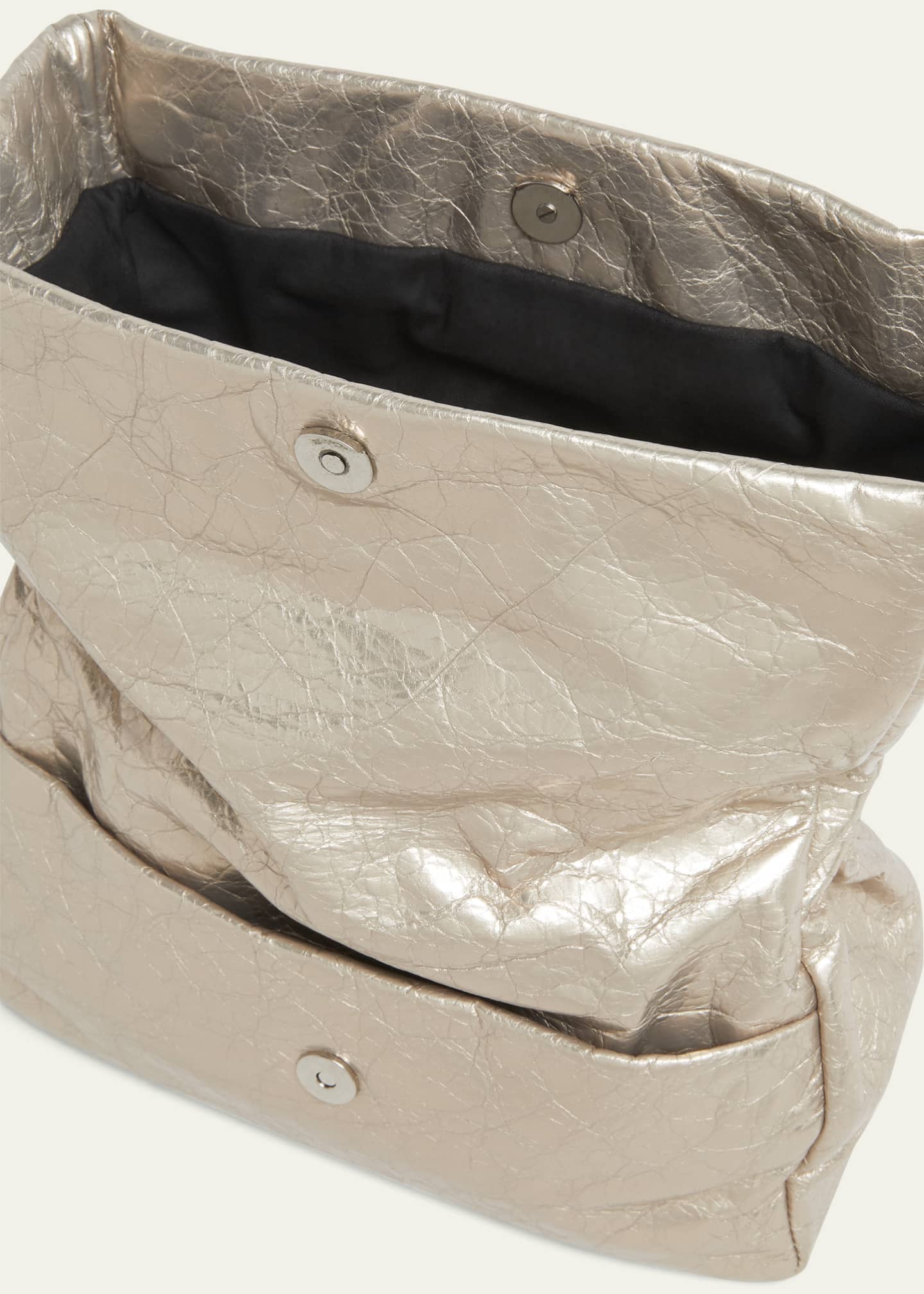 Balenciaga Monaco Small Metallic Leather Shoulder Bag Image 4 of 5