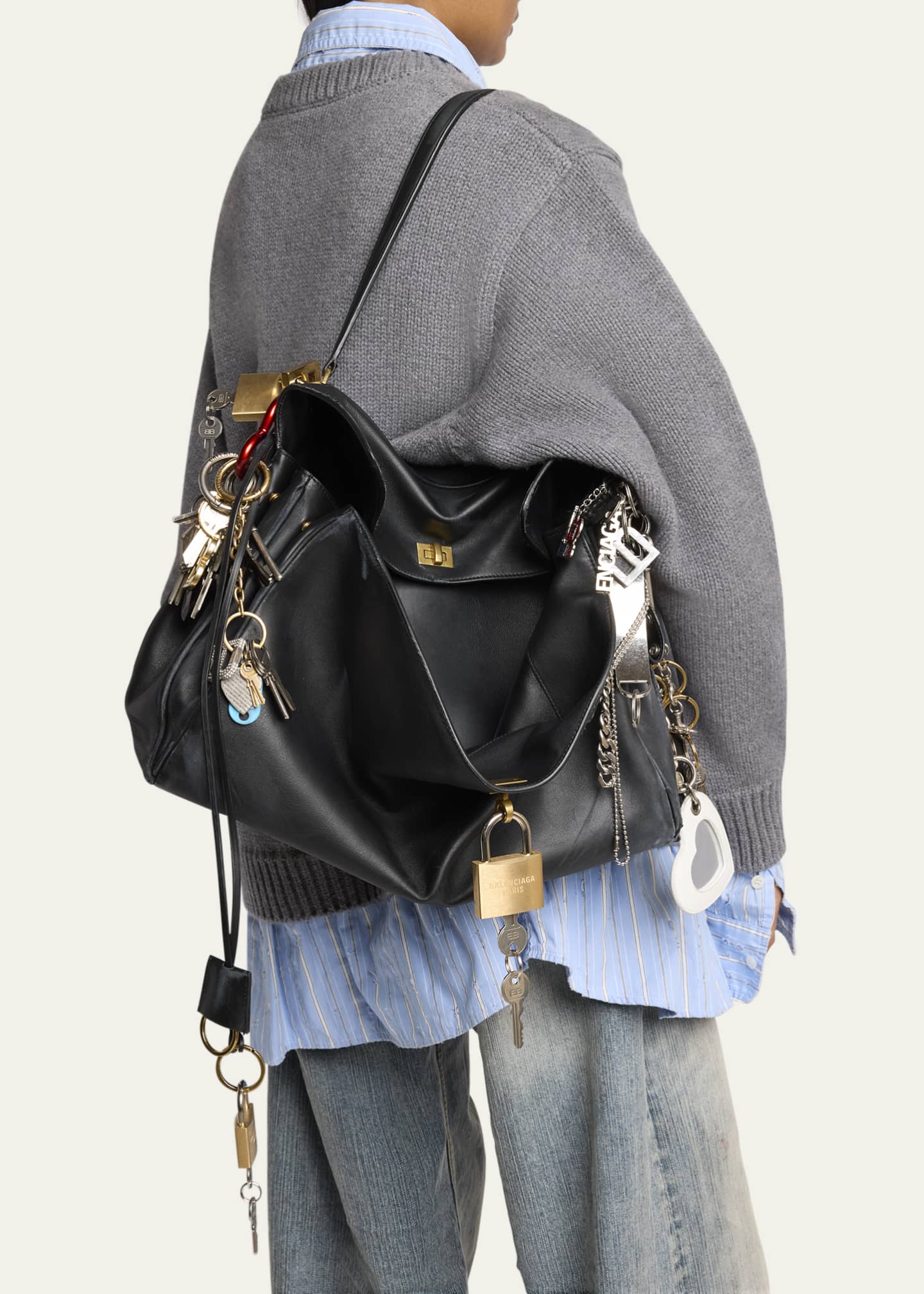 Balenciaga Rodeo Large Leather Top-Handle Bag - Bergdorf Goodman