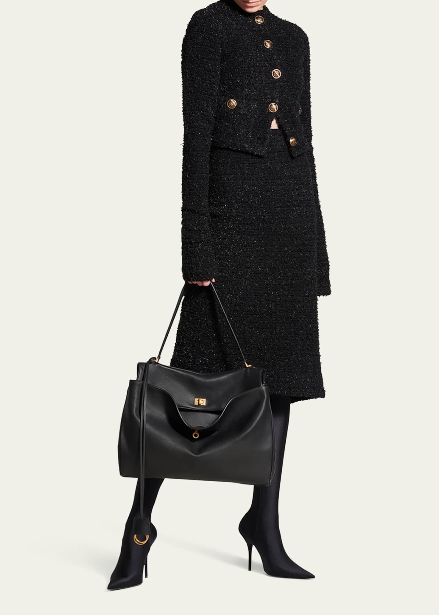 Balenciaga Rodeo Large Leather Top-Handle Bag Image 4 of 4