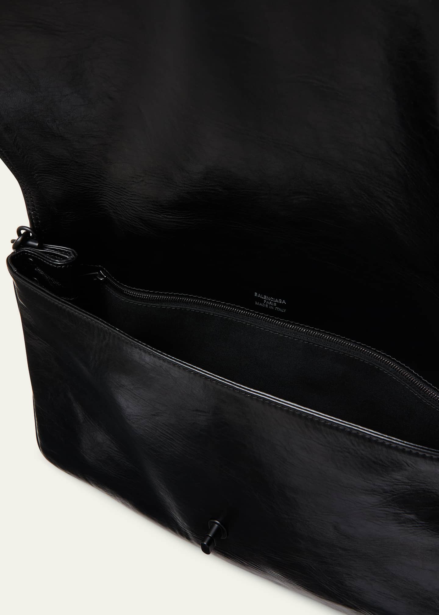 Large Flap Leather Shoulder Bag