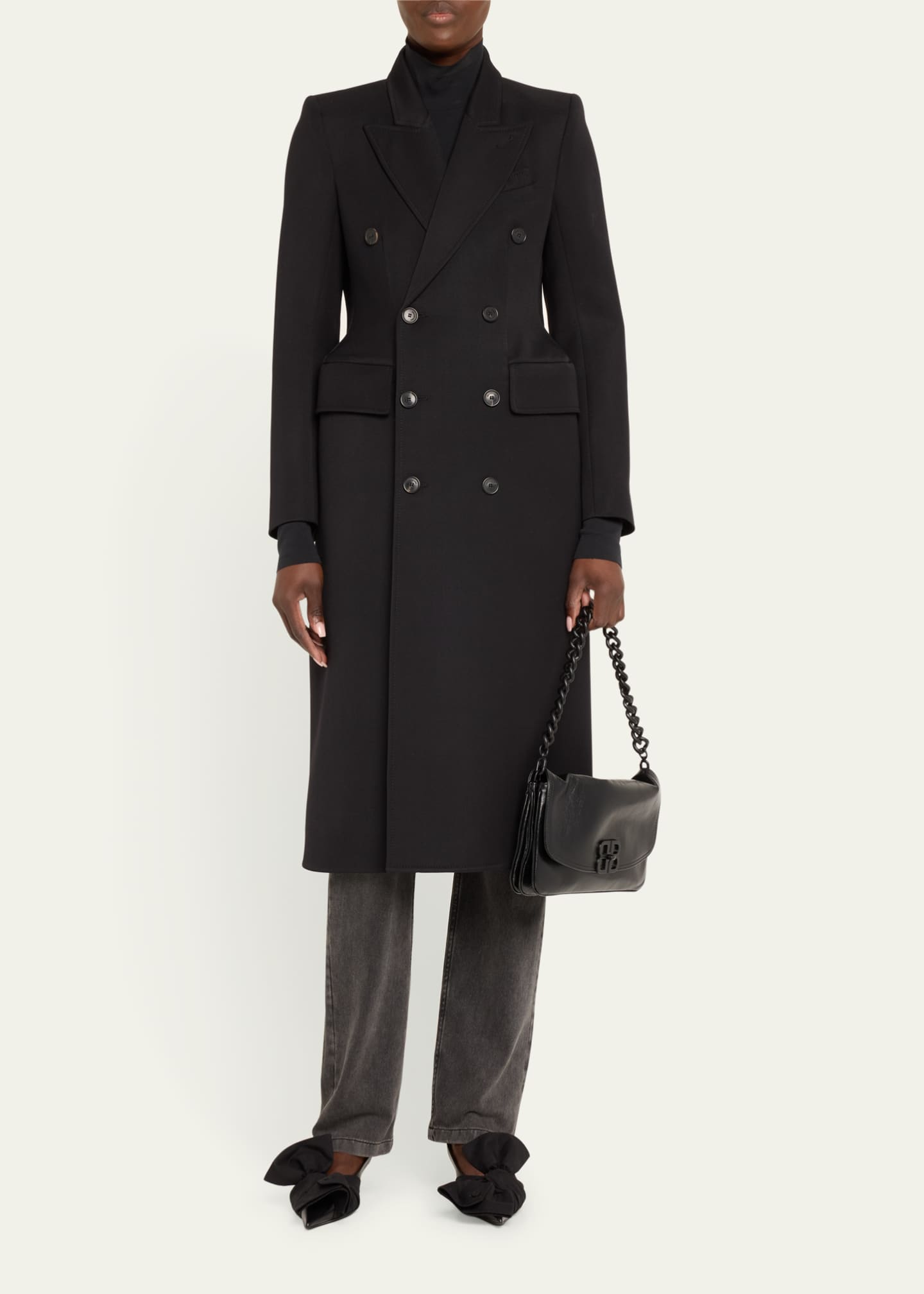 Balenciaga Medium Flap Leather Shoulder Bag Image 5 of 5