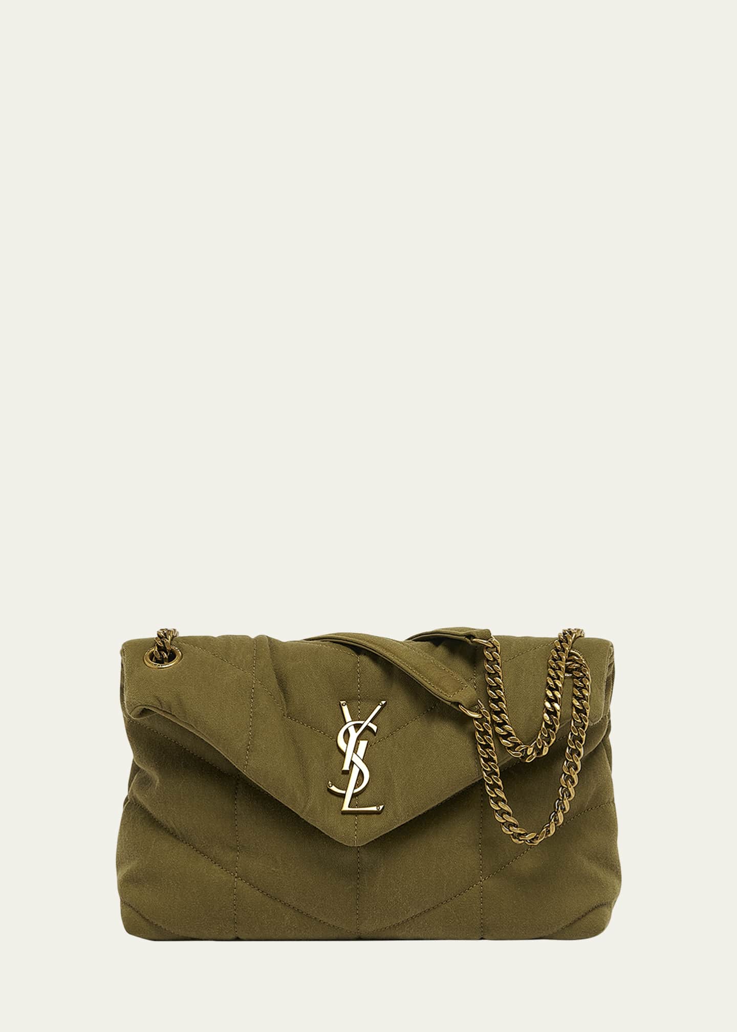 Saint Laurent Lou Toy YSL Puffer Crossbody Bag in Canvas Bergdorf Goodman