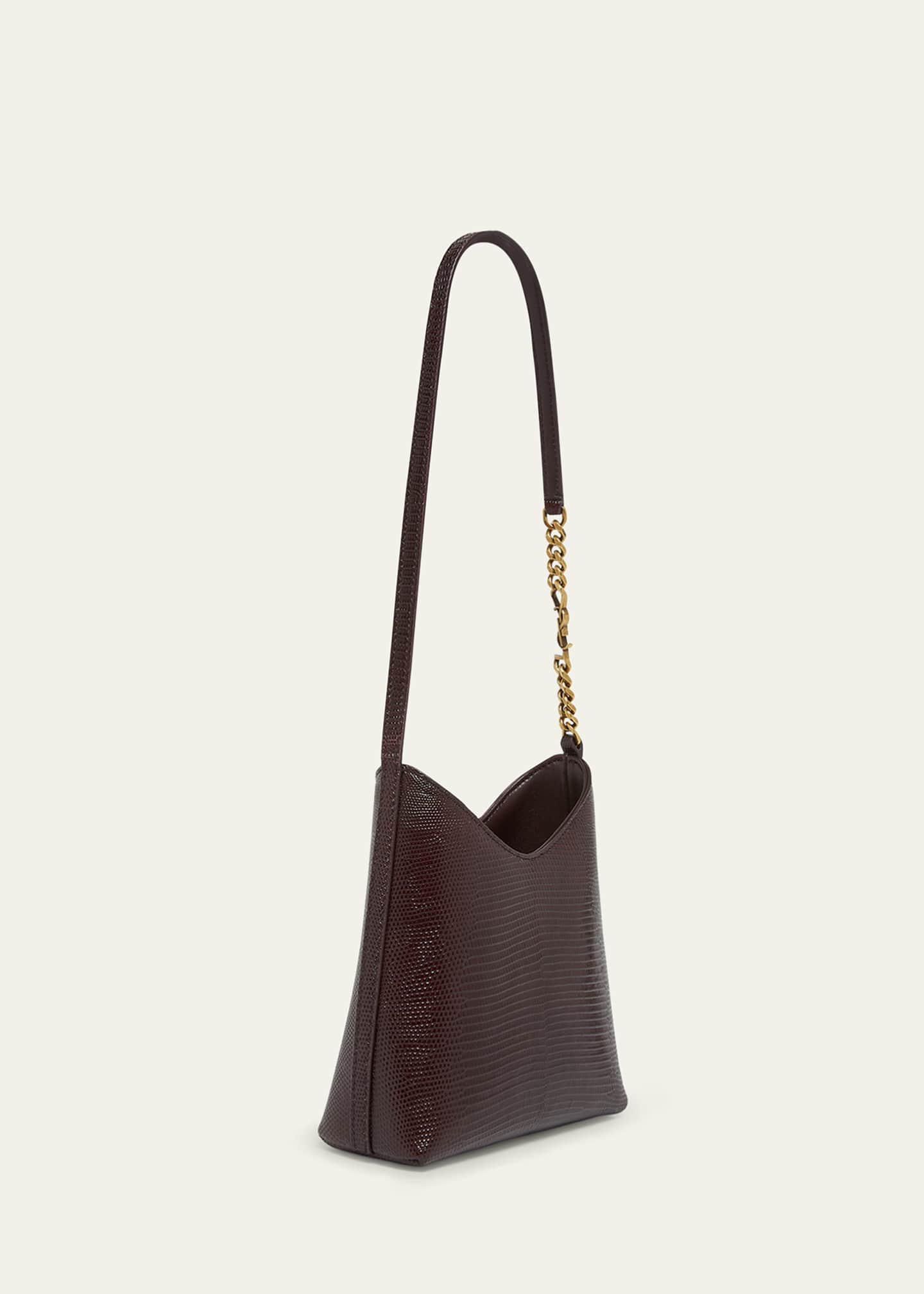 Saint Laurent Mini Shoulder Bag in Shiny Lizard Skin