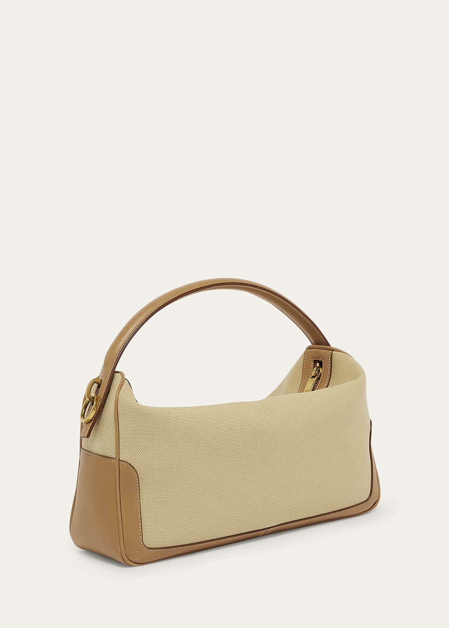 Saint Laurent YSL Camera Top-Handle Bag in Canvas and Leather Image 3 of 4