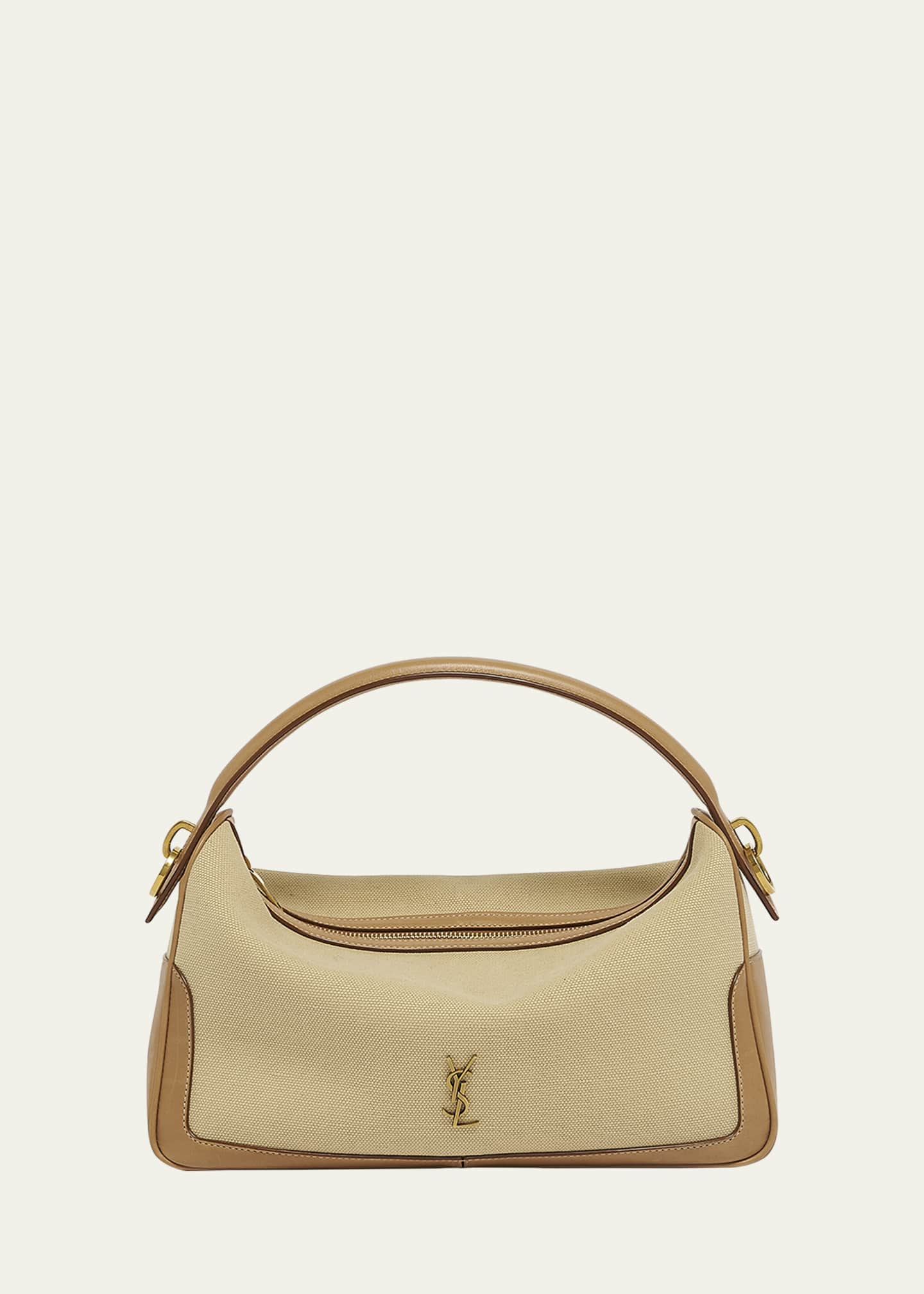 Saint Laurent YSL Camera Top-Handle Bag in Canvas and Leather Image 1 of 4