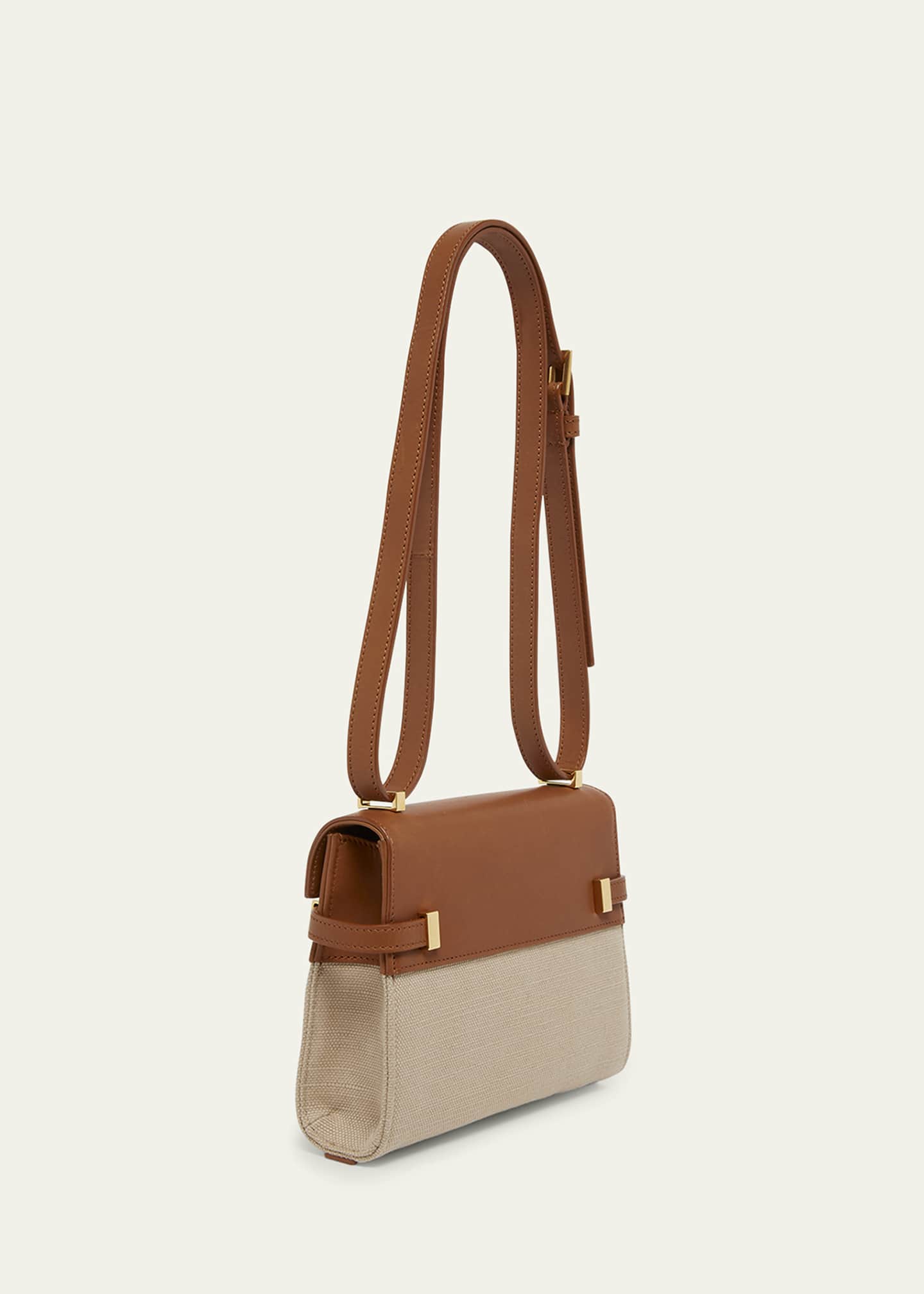 Saint Laurent Manhattan Mini Crossbody Bag in Canvas and Leather Image 3 of 4