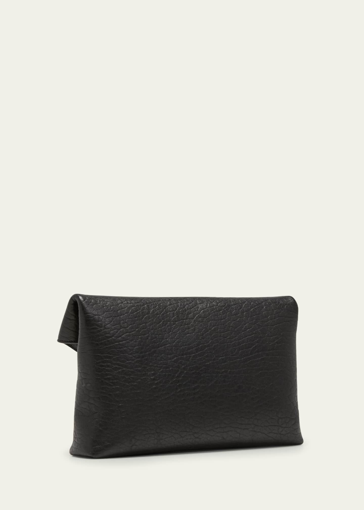 Saint Laurent Large YSL Envelope Pouch Clutch Bag in Leather