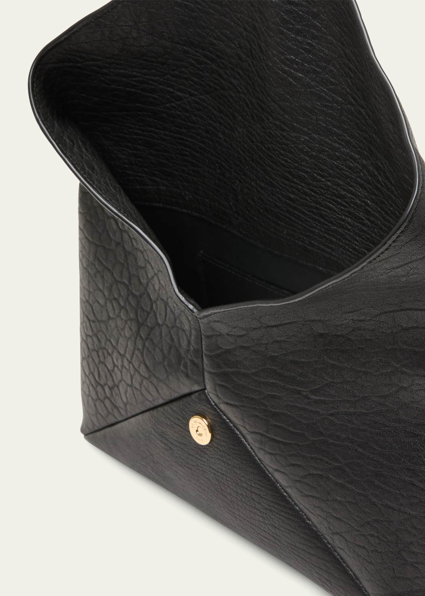 Saint Laurent Large YSL Envelope Pouch Clutch Bag in Leather