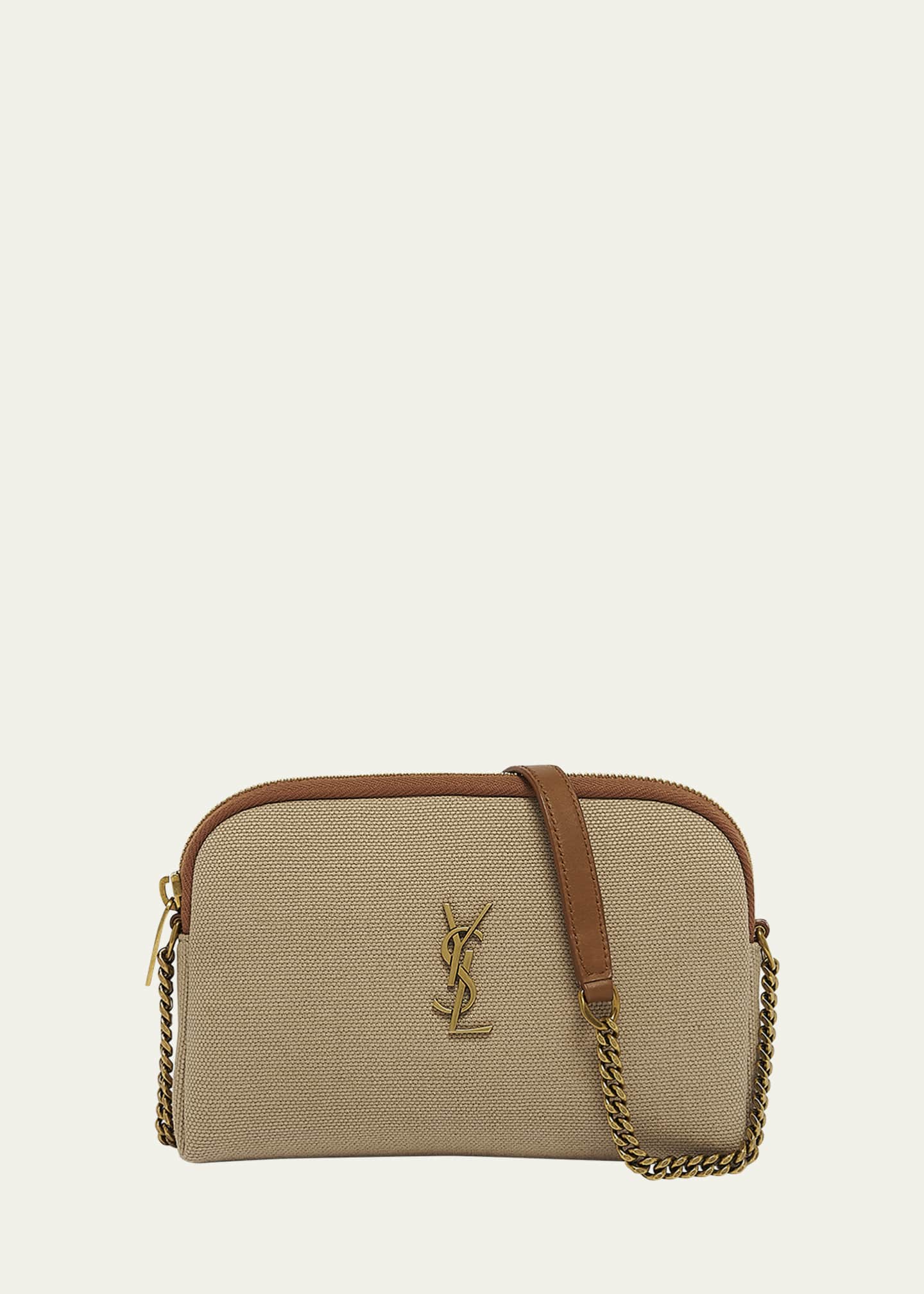 Saint Laurent Gaby Mini YSL Crossbody Bag in Canvas Leather Bergdorf Goodman