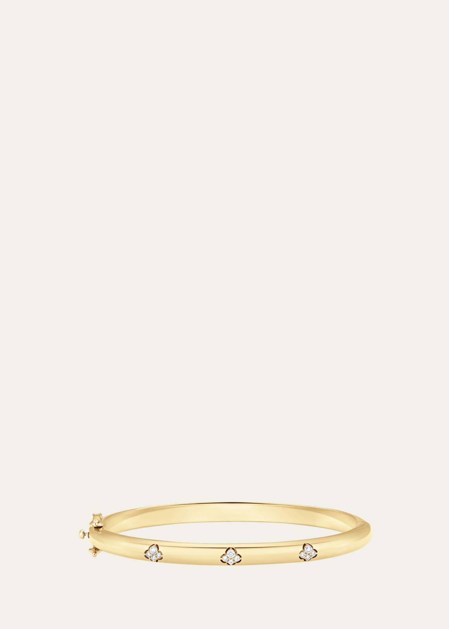 Sara Weinstock 18K Yellow Gold Dujour Four-Cluster Diamond Bangle Bracelet Image 1 of 2