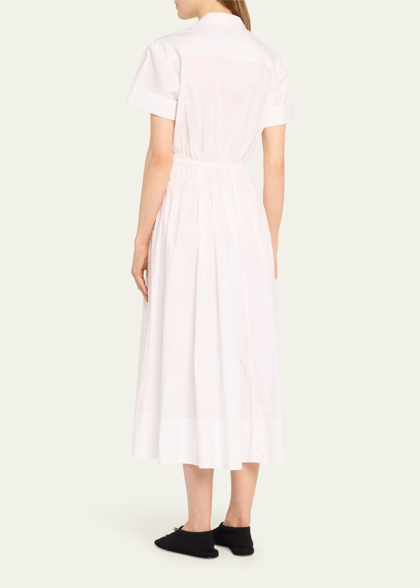 Cara Cara Asbury Self-Tie Waist Cotton Poplin Midi Dress Image 3 of 5