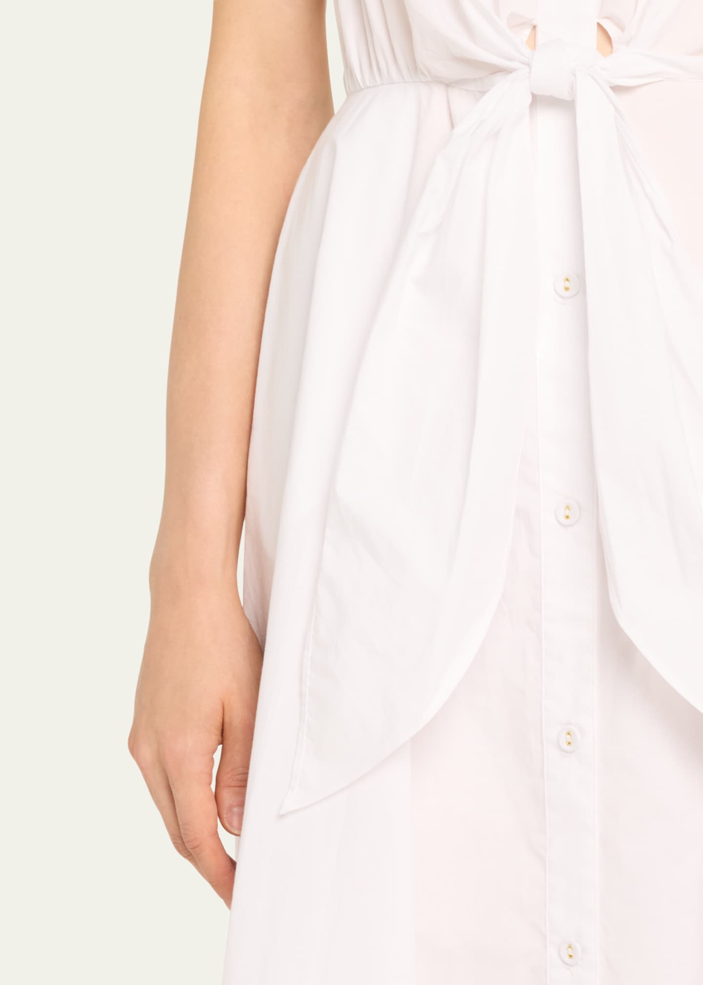 Cara Cara Asbury Self-Tie Waist Cotton Poplin Midi Dress Image 5 of 5