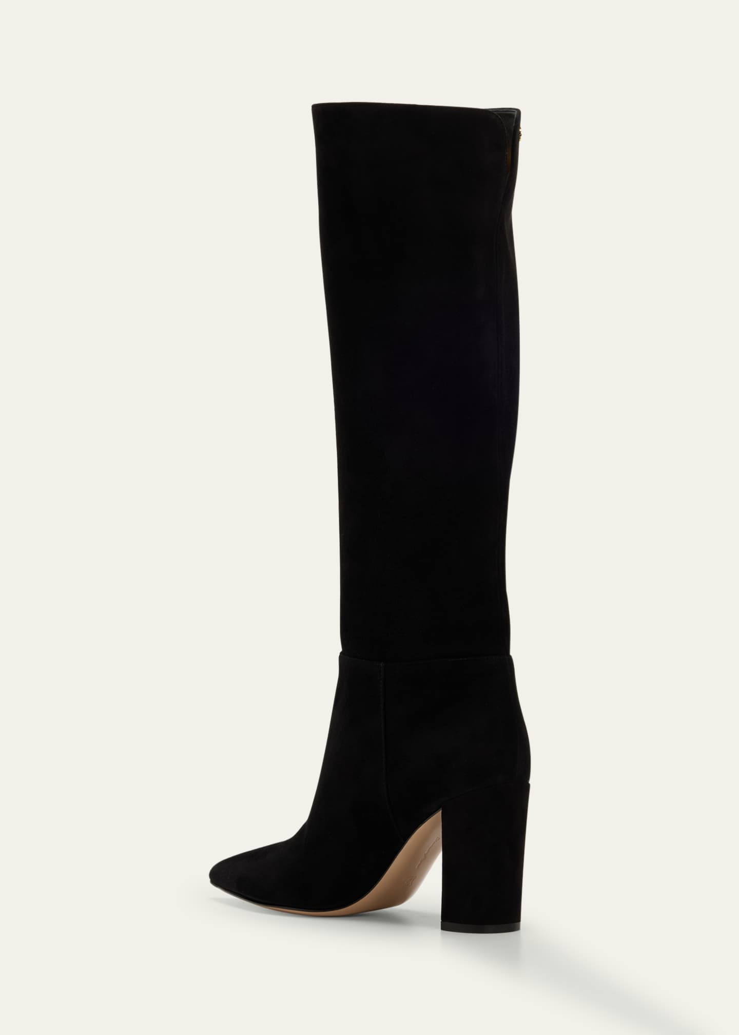 Gianvito Rossi Piper Suede Block-Heel Knee Boots Image 4 of 5